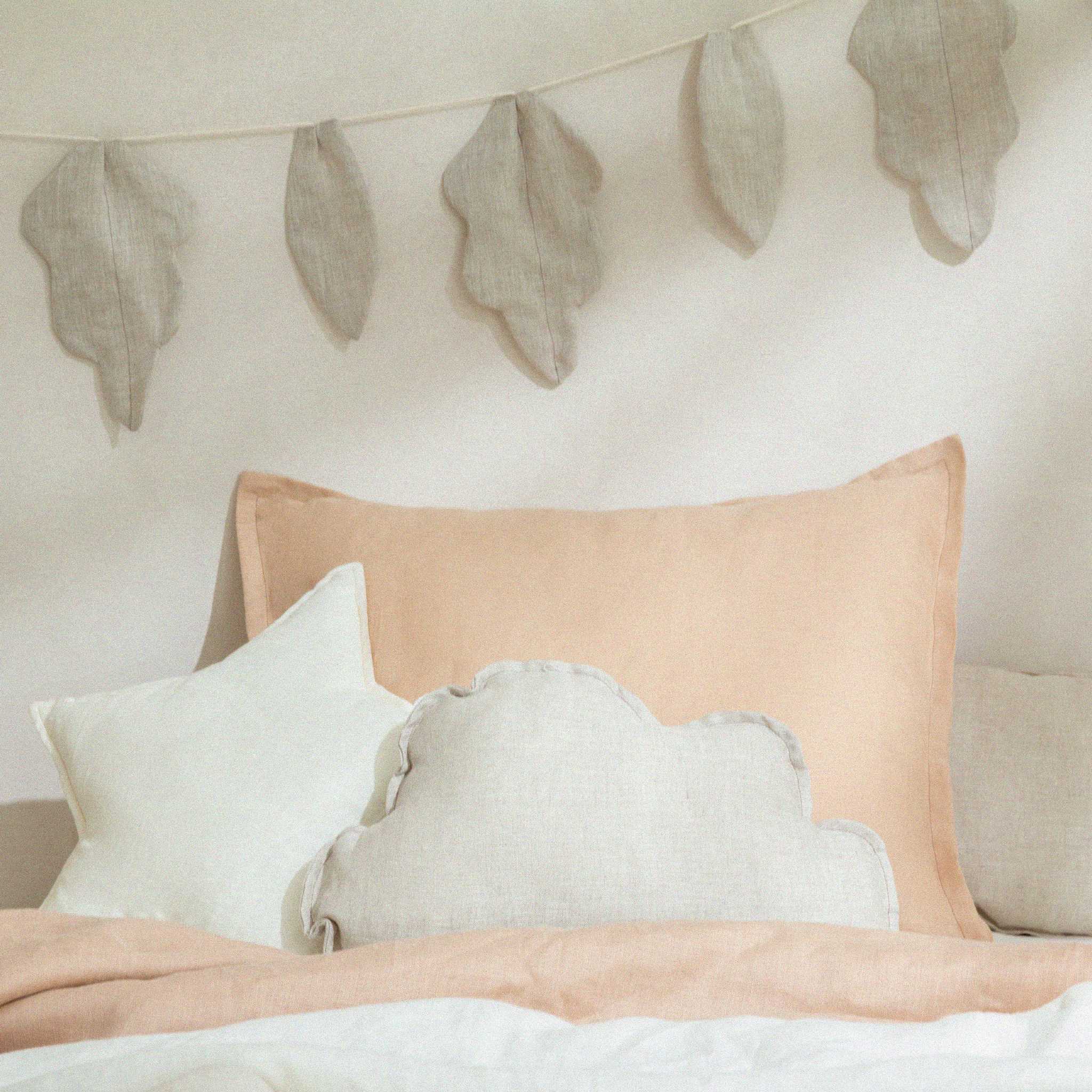 Nobodinoz Lin Francais Cloud Cushion in Greige