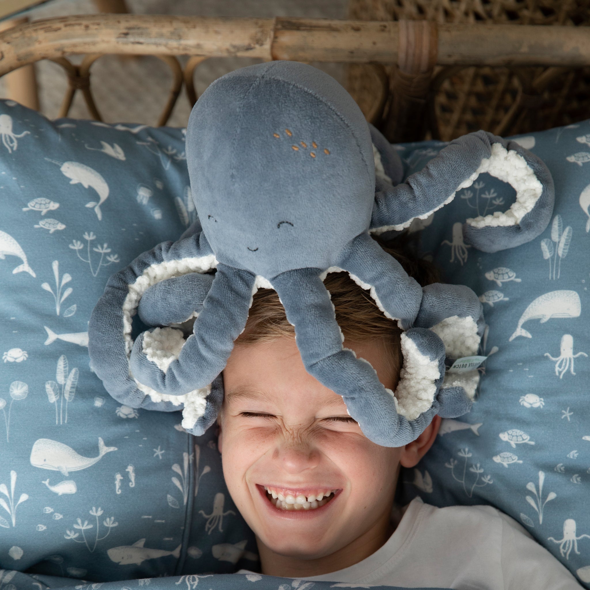 Octopus Cuddle Toy - Blue