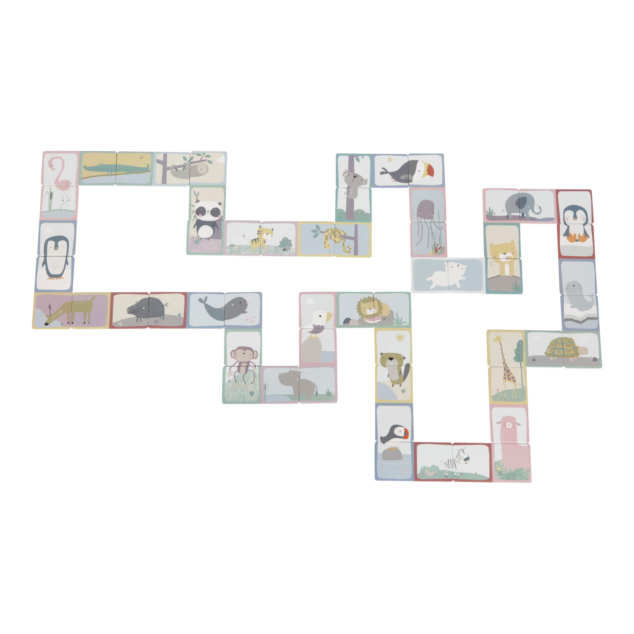 Domino Puzzle Game Zoo Cards