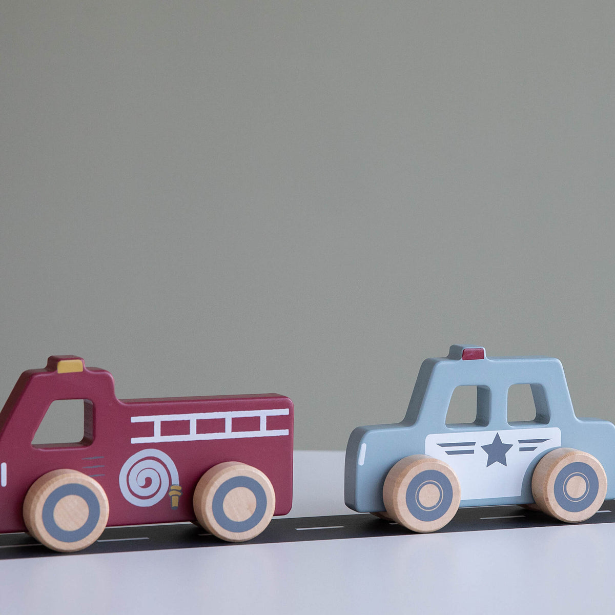 Little Dutch Wooden Emergency Service Vehicles
