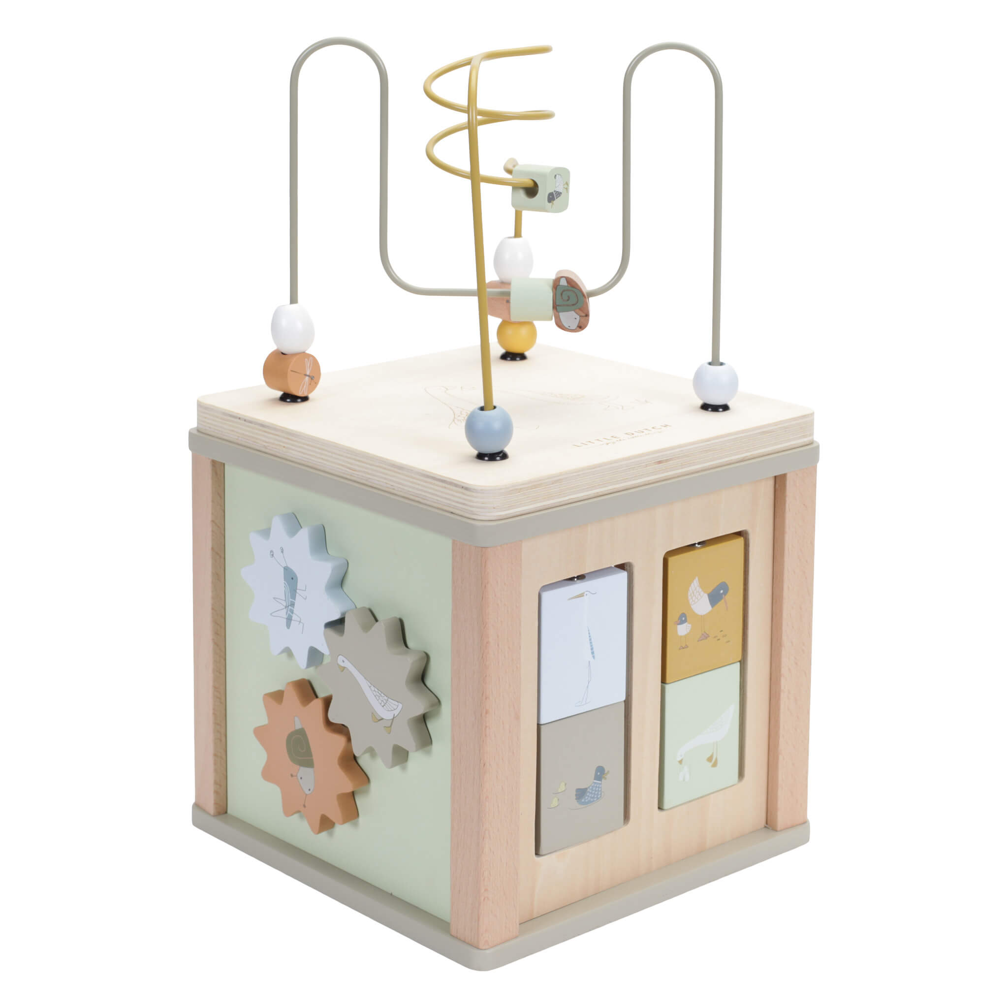 Little Dutch Wooden Activity Cube Toy in Little Goose Design