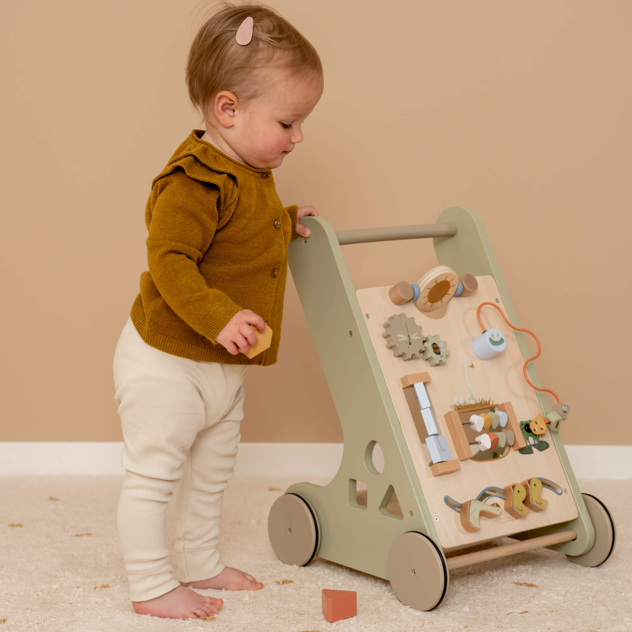 Baby with Little Dutch Multi Activity Wooden Baby Walker