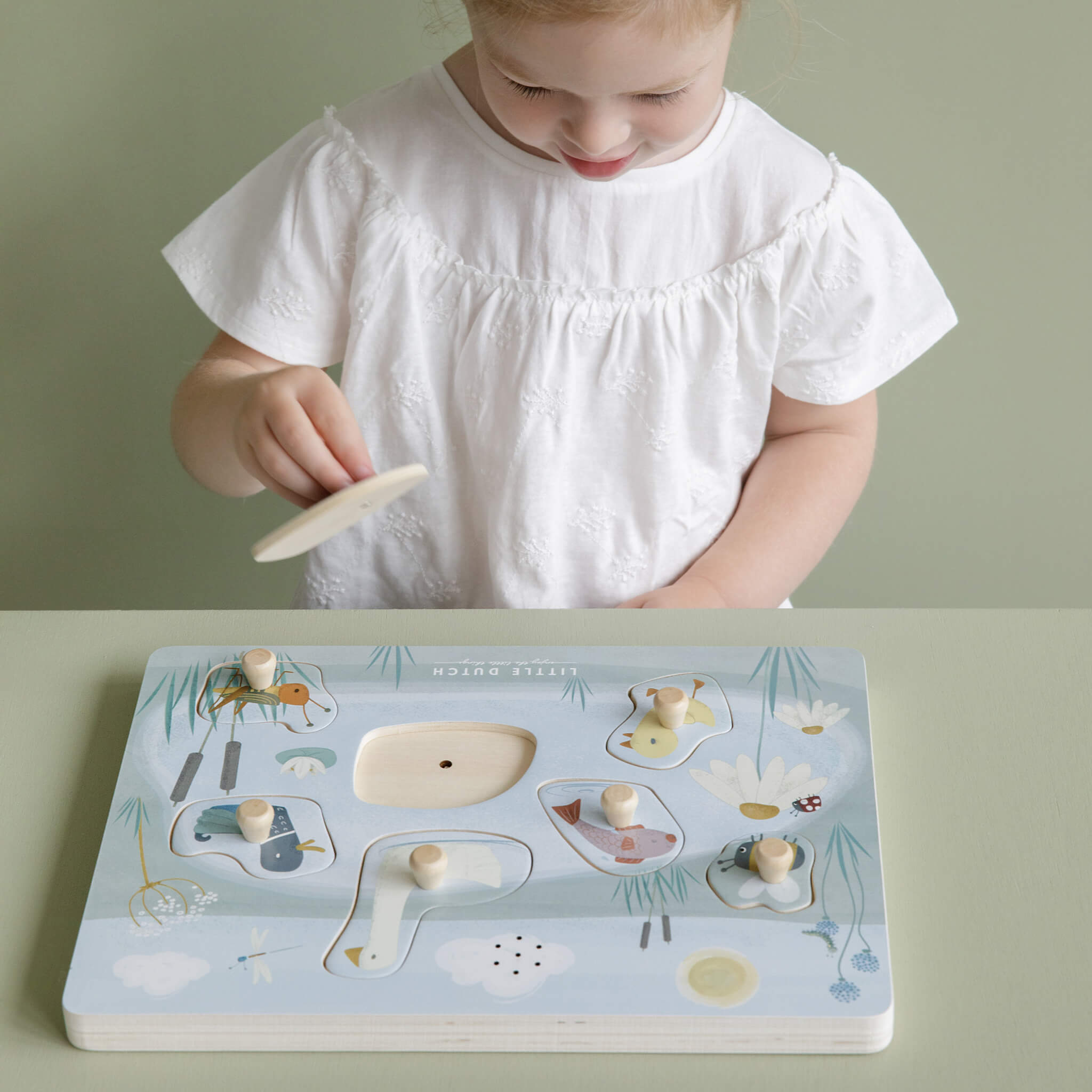 Little Dutch Wooden Sound Puzzle Little Goose,