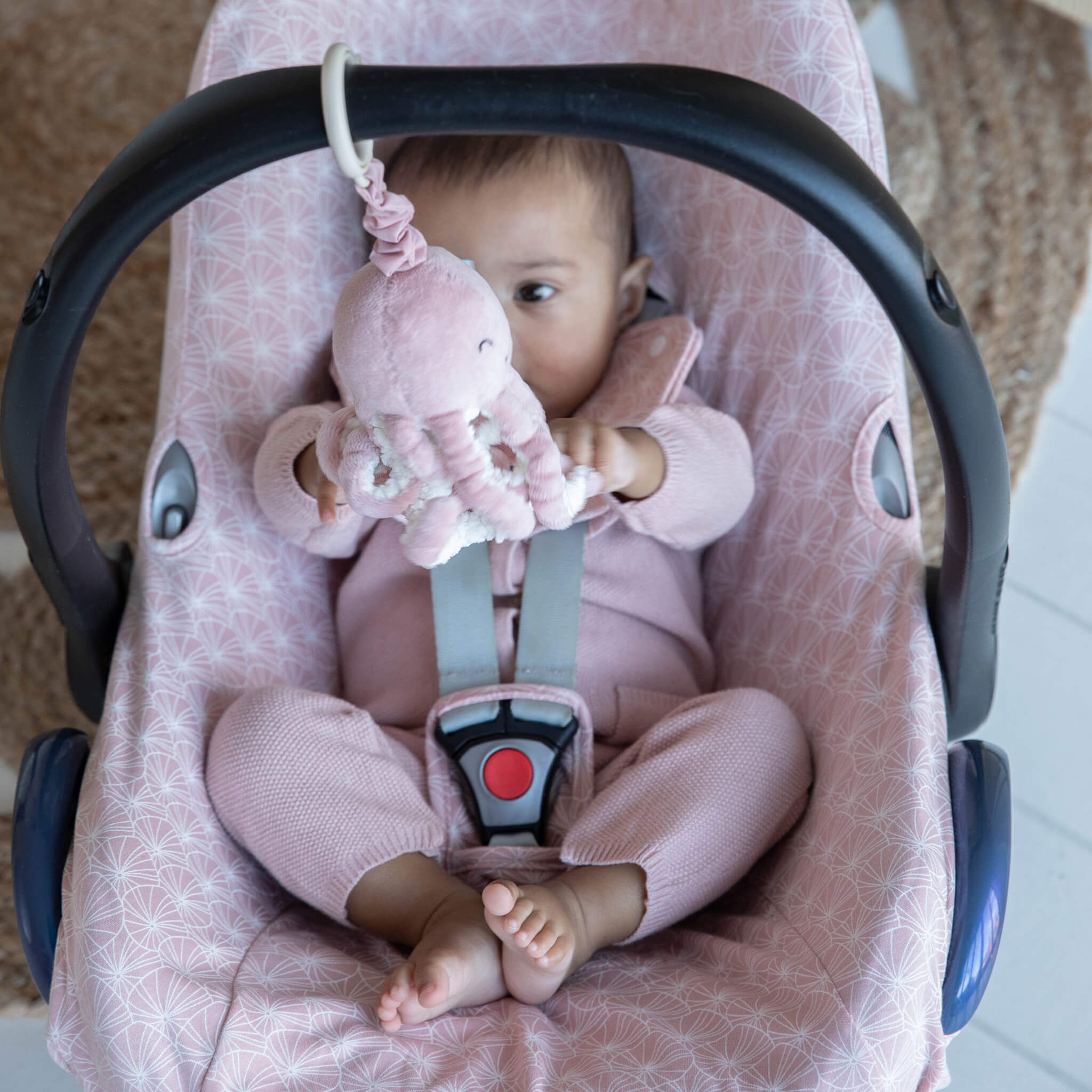 Pull & Shake Octopus Toy - Pink