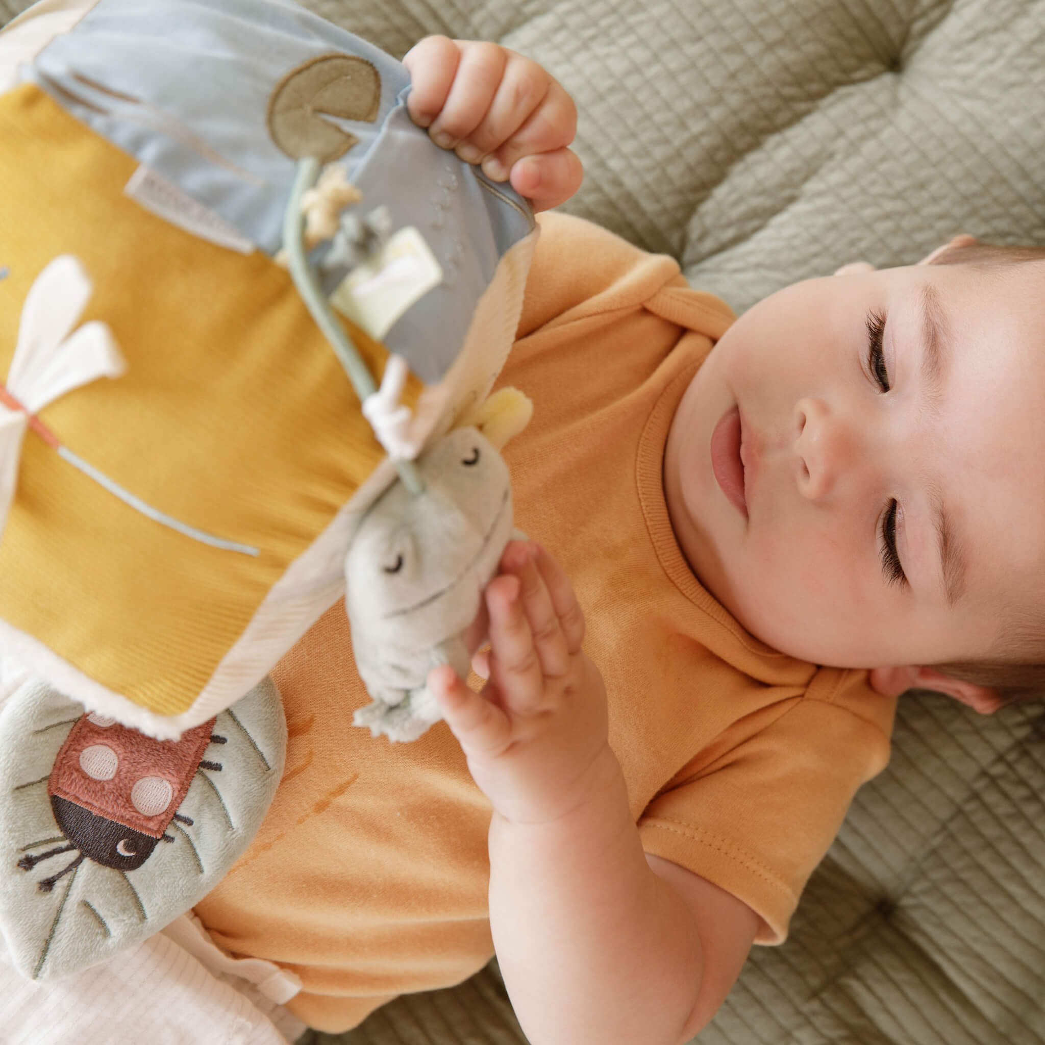 Baby with Little Dutch Soft Activity Cube in Little Goose