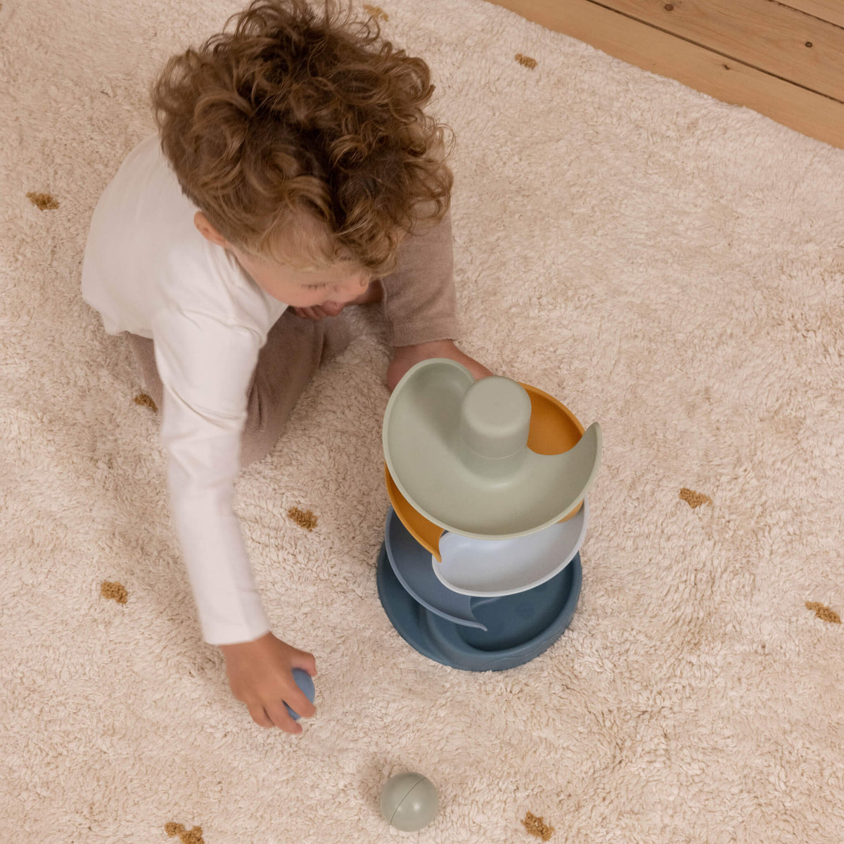 Little Dutch Spiral Ball Tower - Blue