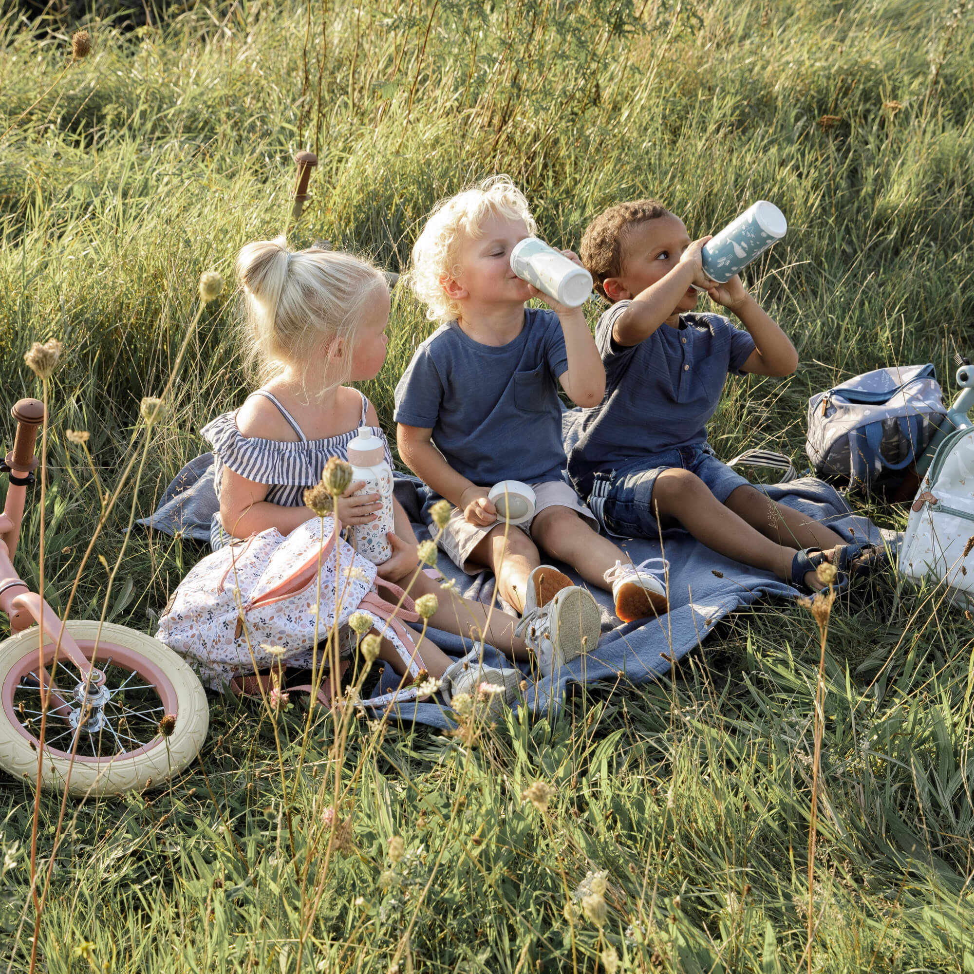 Little Dutch Children's Water Bottle - Spring Flowers Design