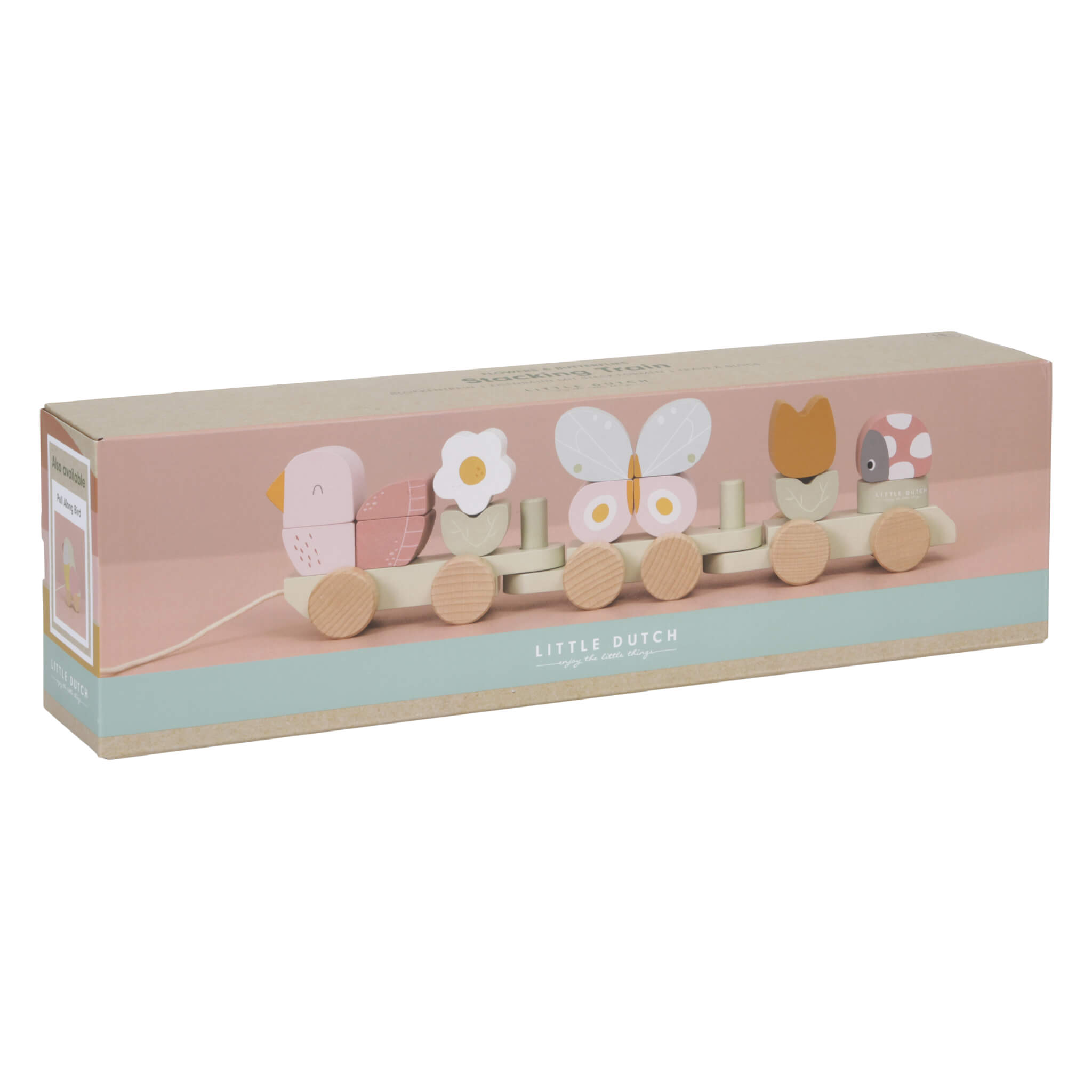 Little Dutch Wooden Stacking Train in Flowers & Butterflies
