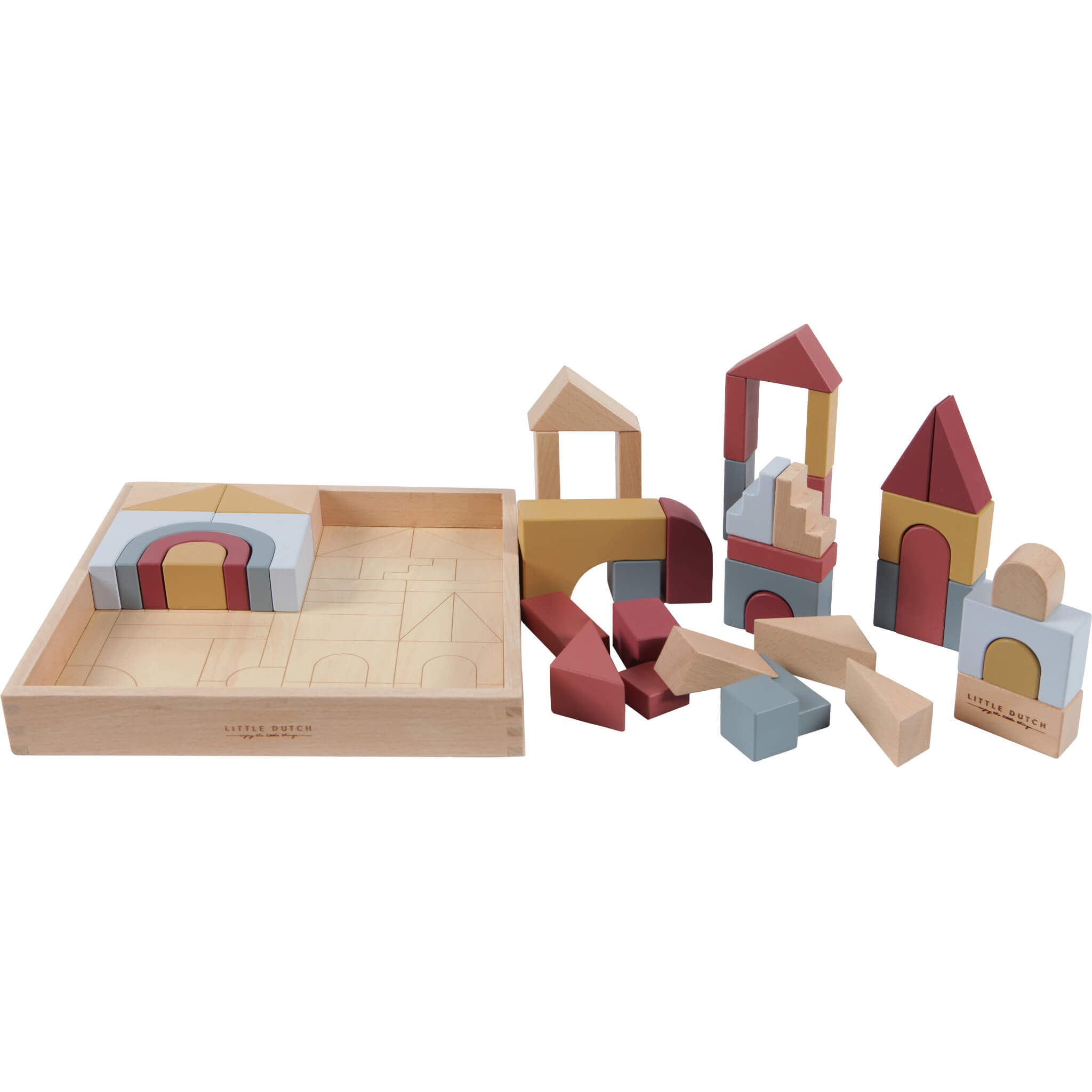 Little Dutch Wooden Building Blocks in Pure & Nature