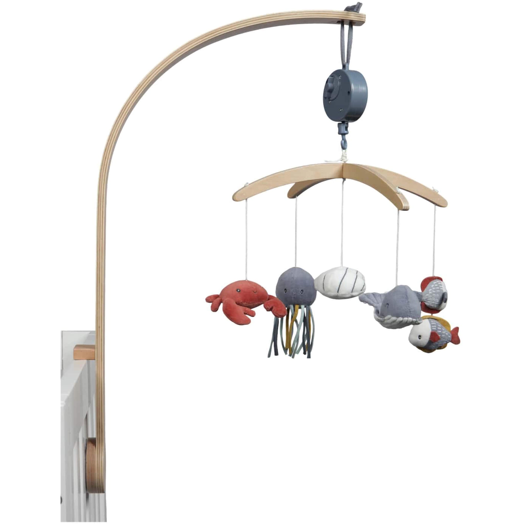 Little Dutch Wooden Music Mobile in Ocean Blue, Cot Toy