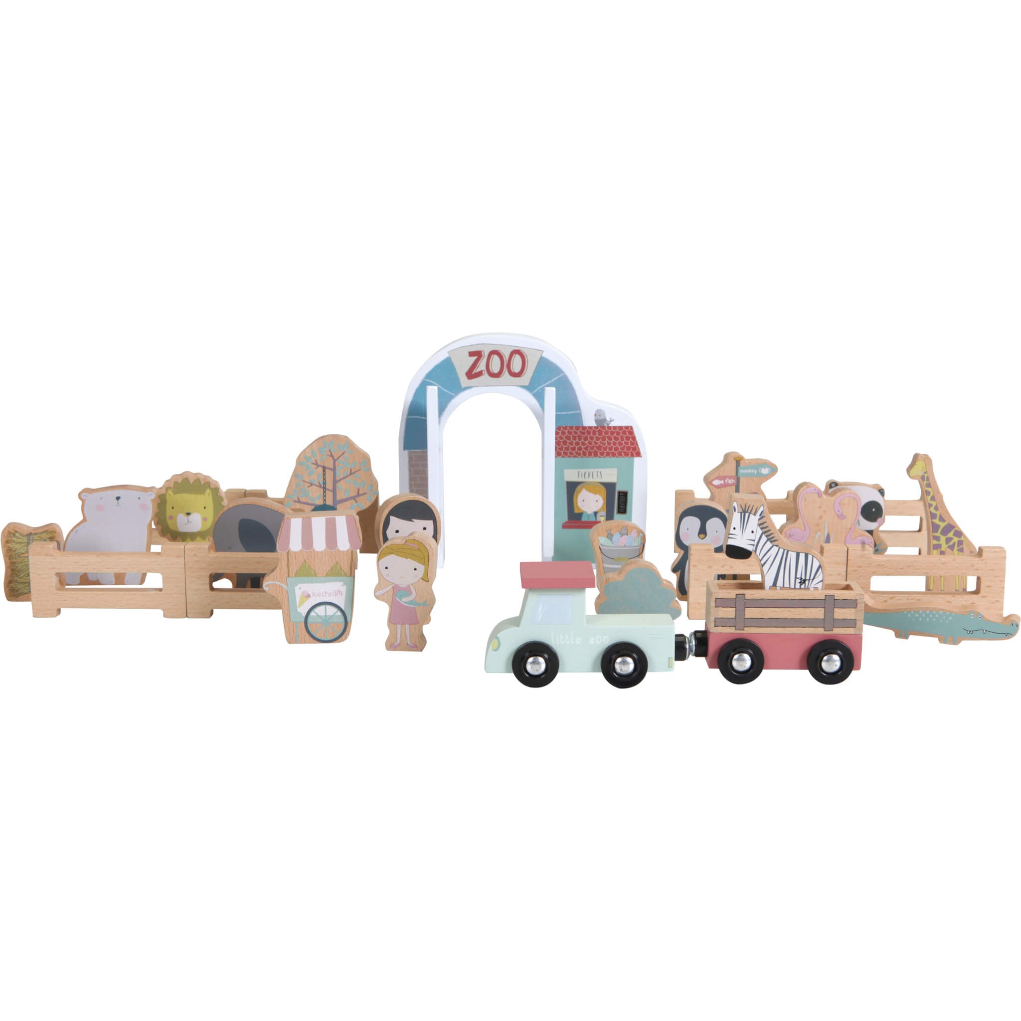 Little Dutch Wooden Railway Zoo