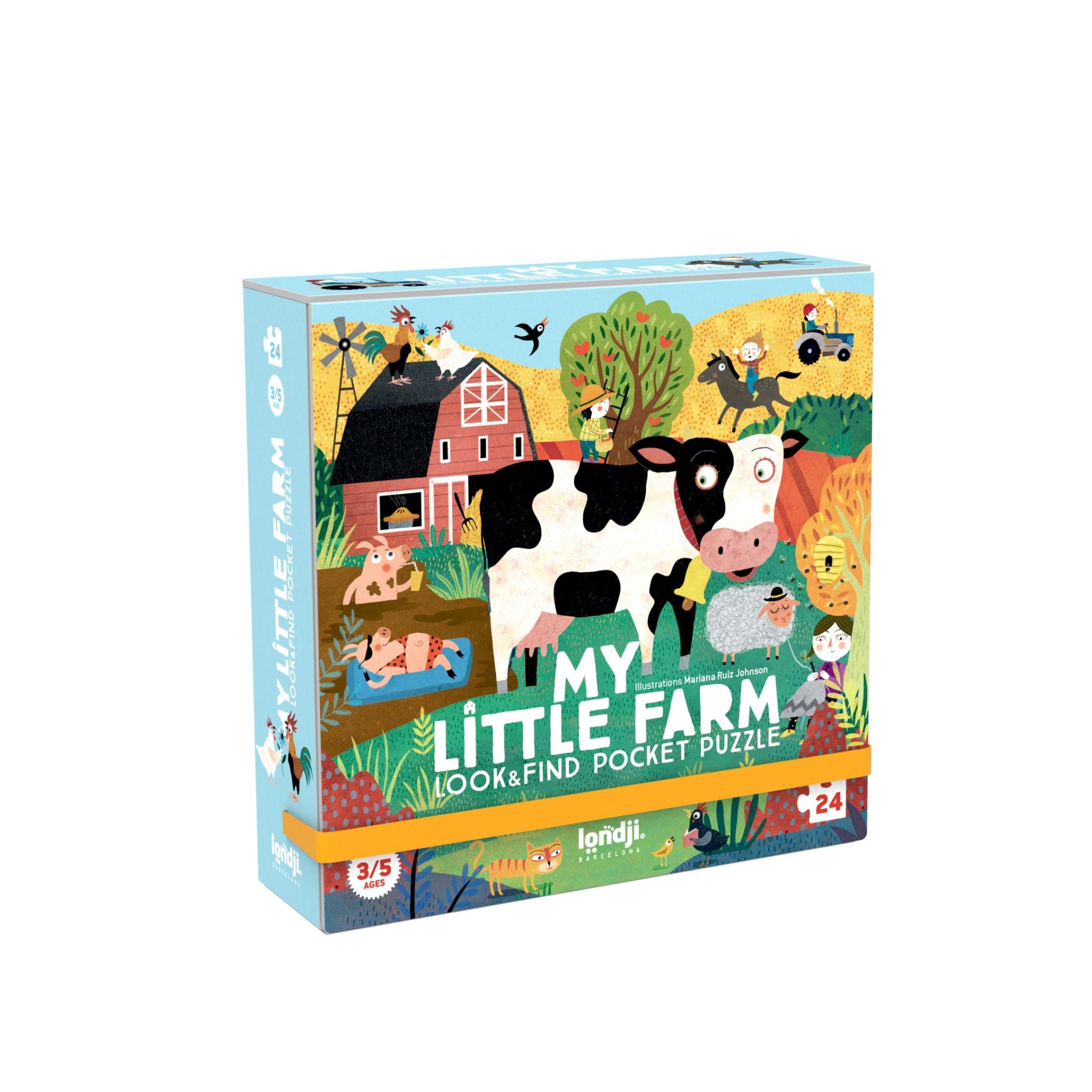 Londji My Little Farm Pocket Jigsaw Puzzle (Age 3+)