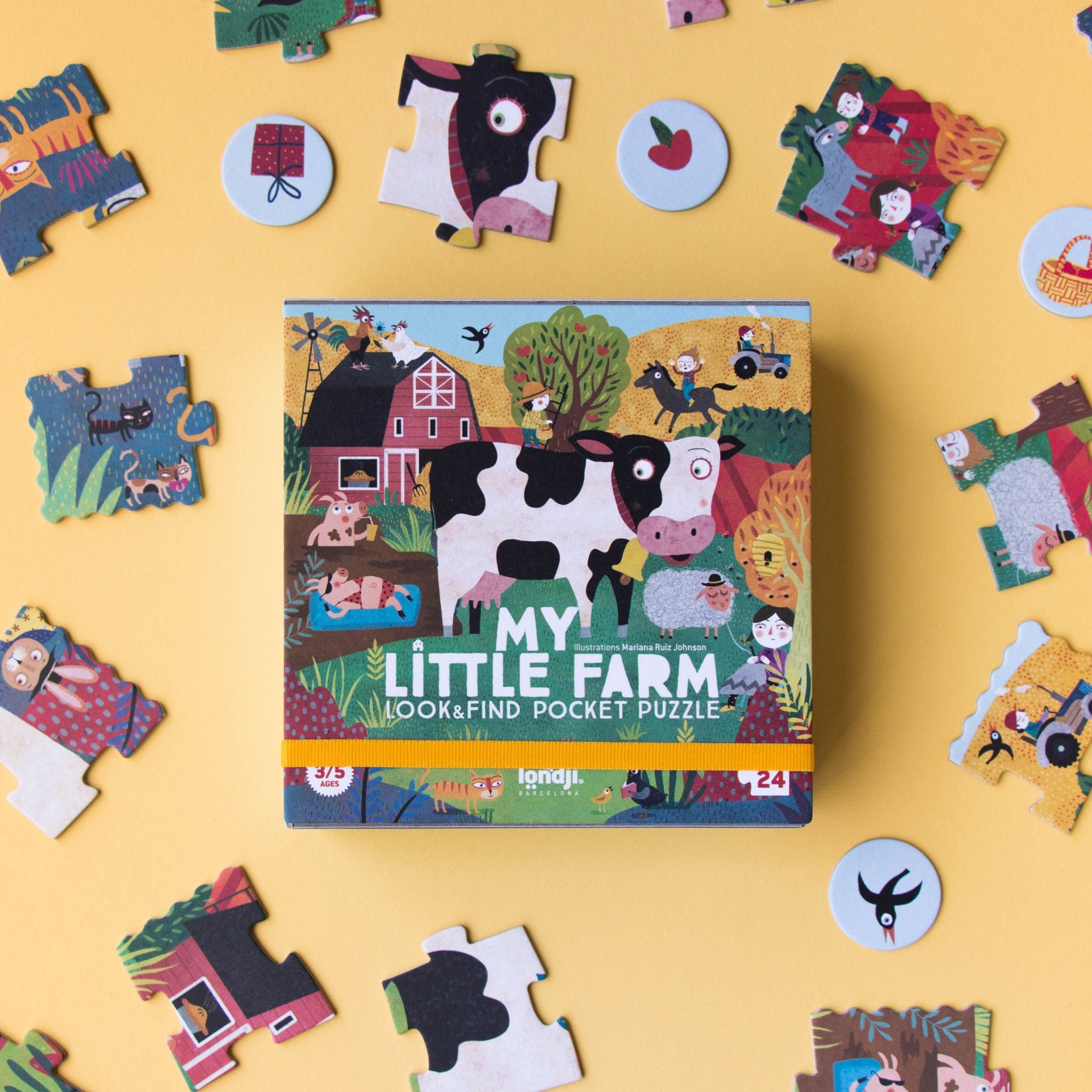 Londji My Little Farm Pocket Jigsaw Puzzle (Age 3+)