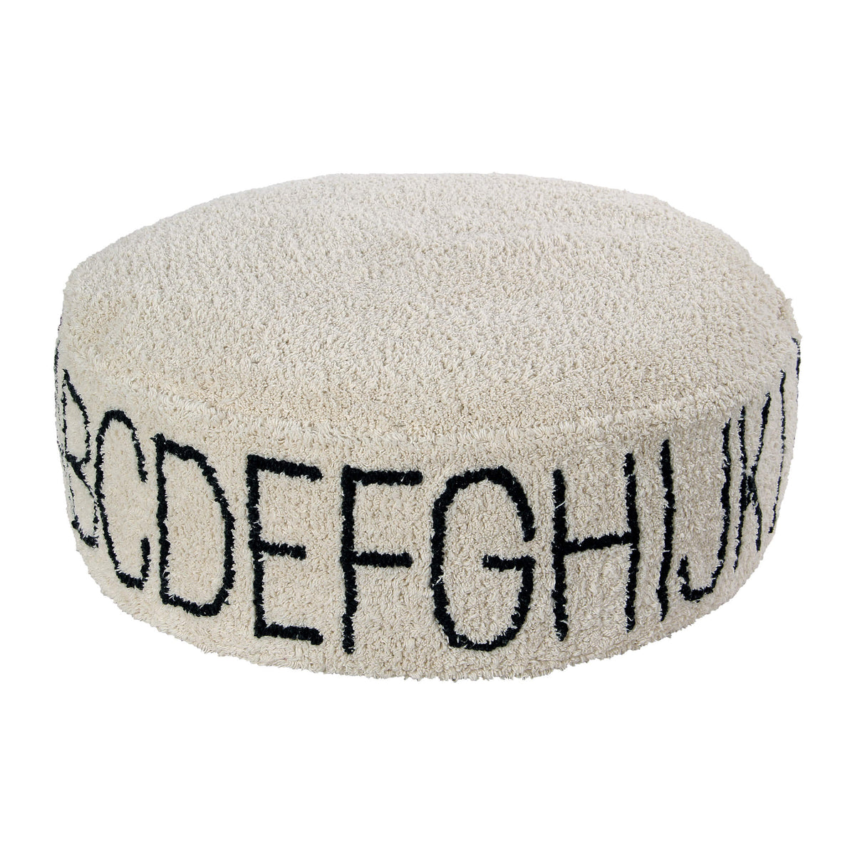 ABC Pouffe - Natural & Black