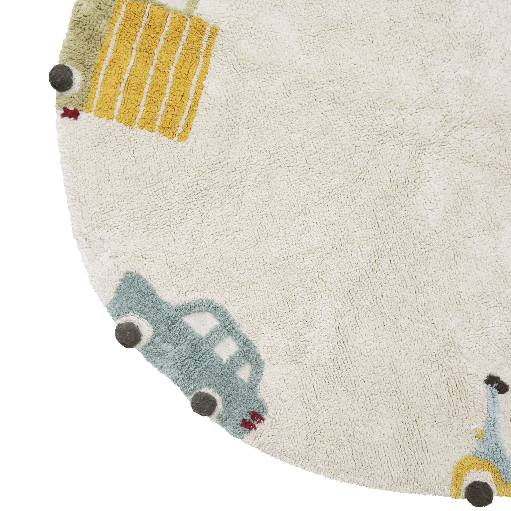 Lorena Canals Kids Washable Rug in Wheels Design