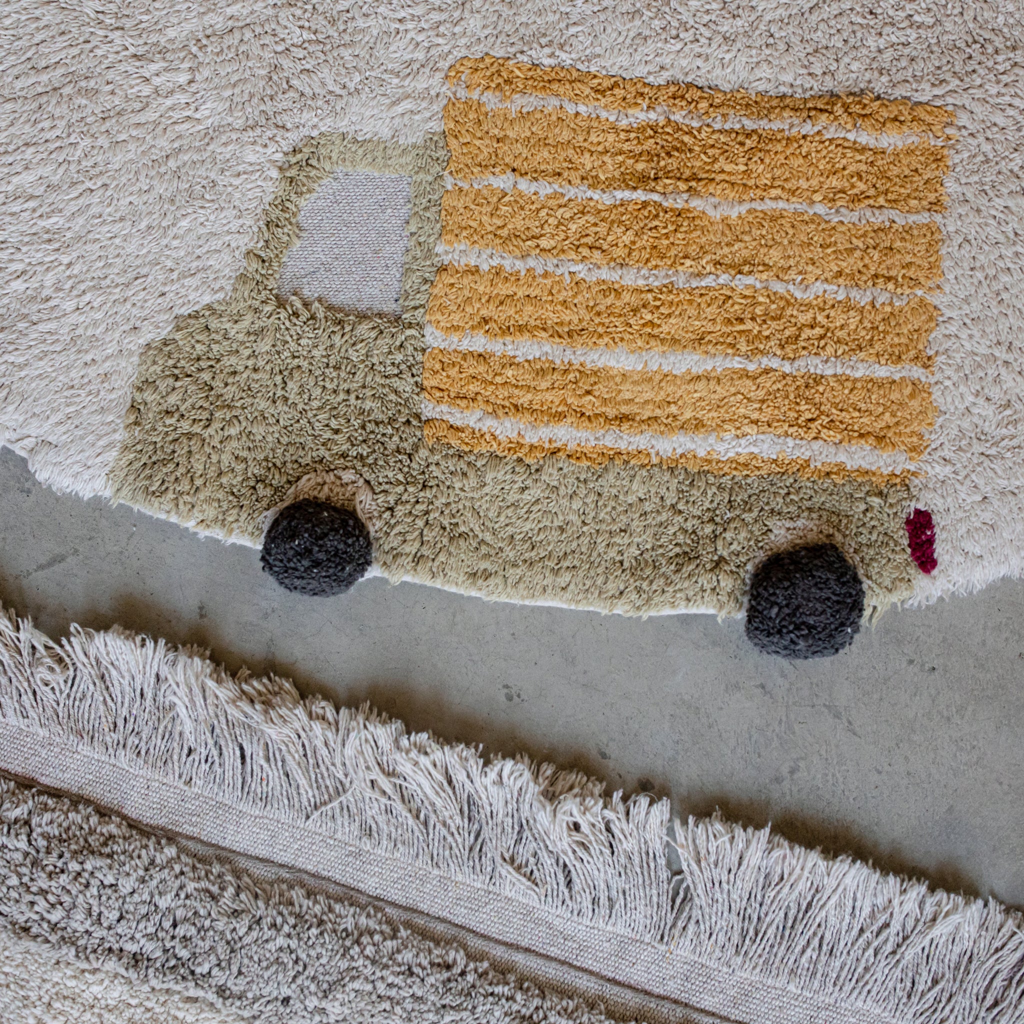 Lorena Canals Kids Washable Rug in Wheels Design