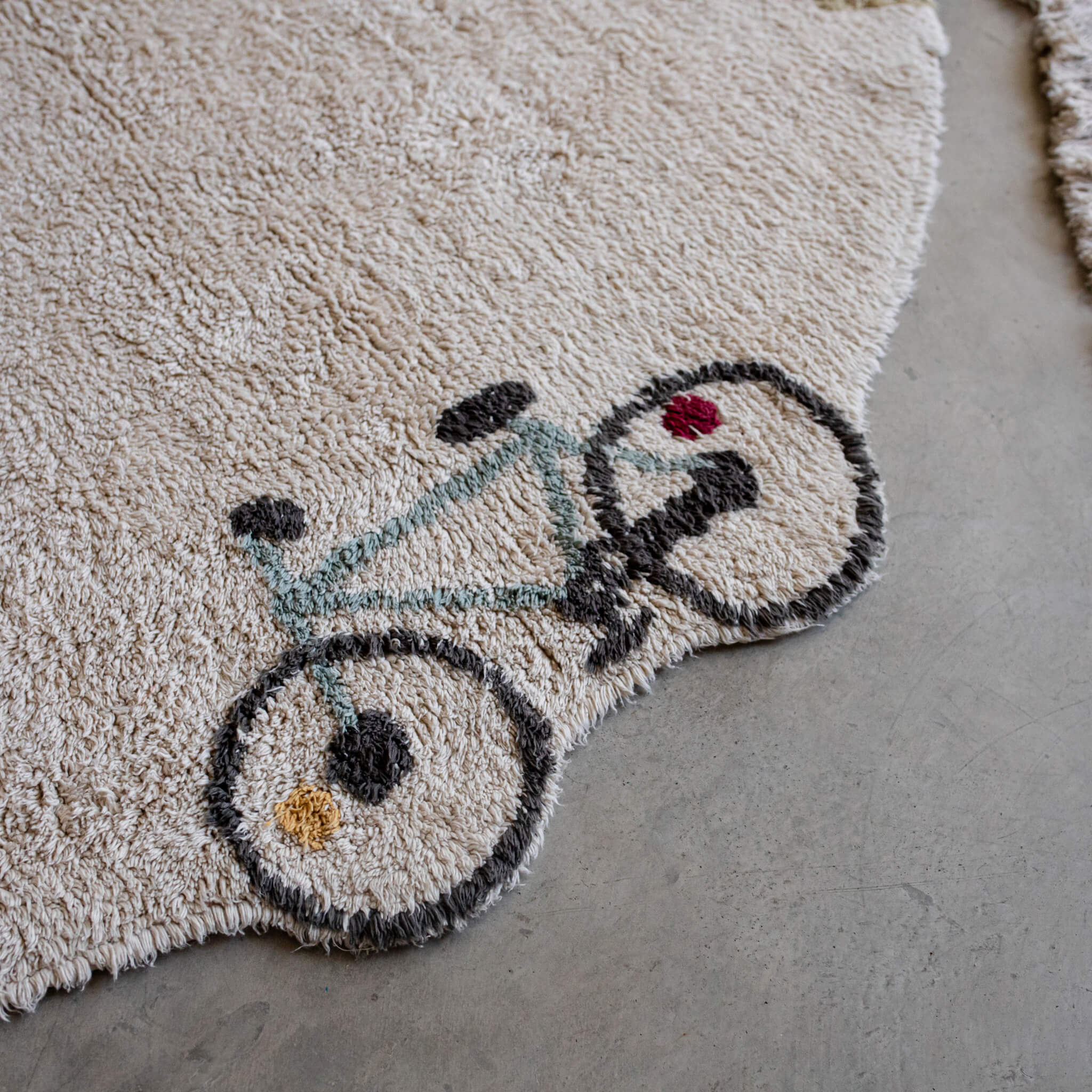 Lorena Canals Kids Washable Rug in Wheels Design