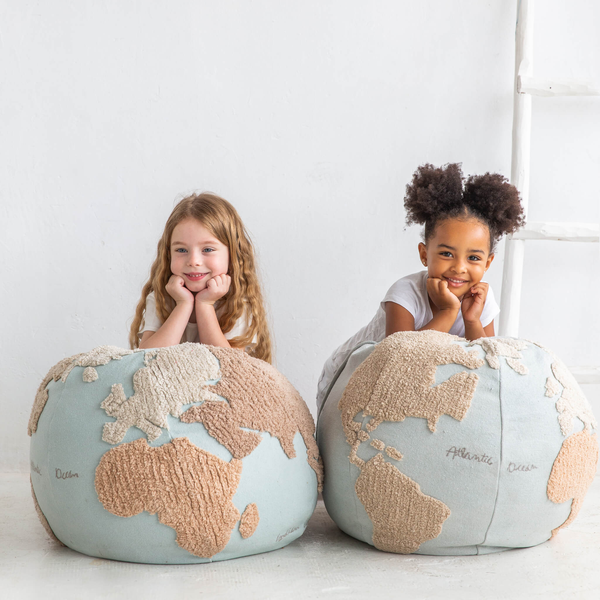 World Map Pouffe