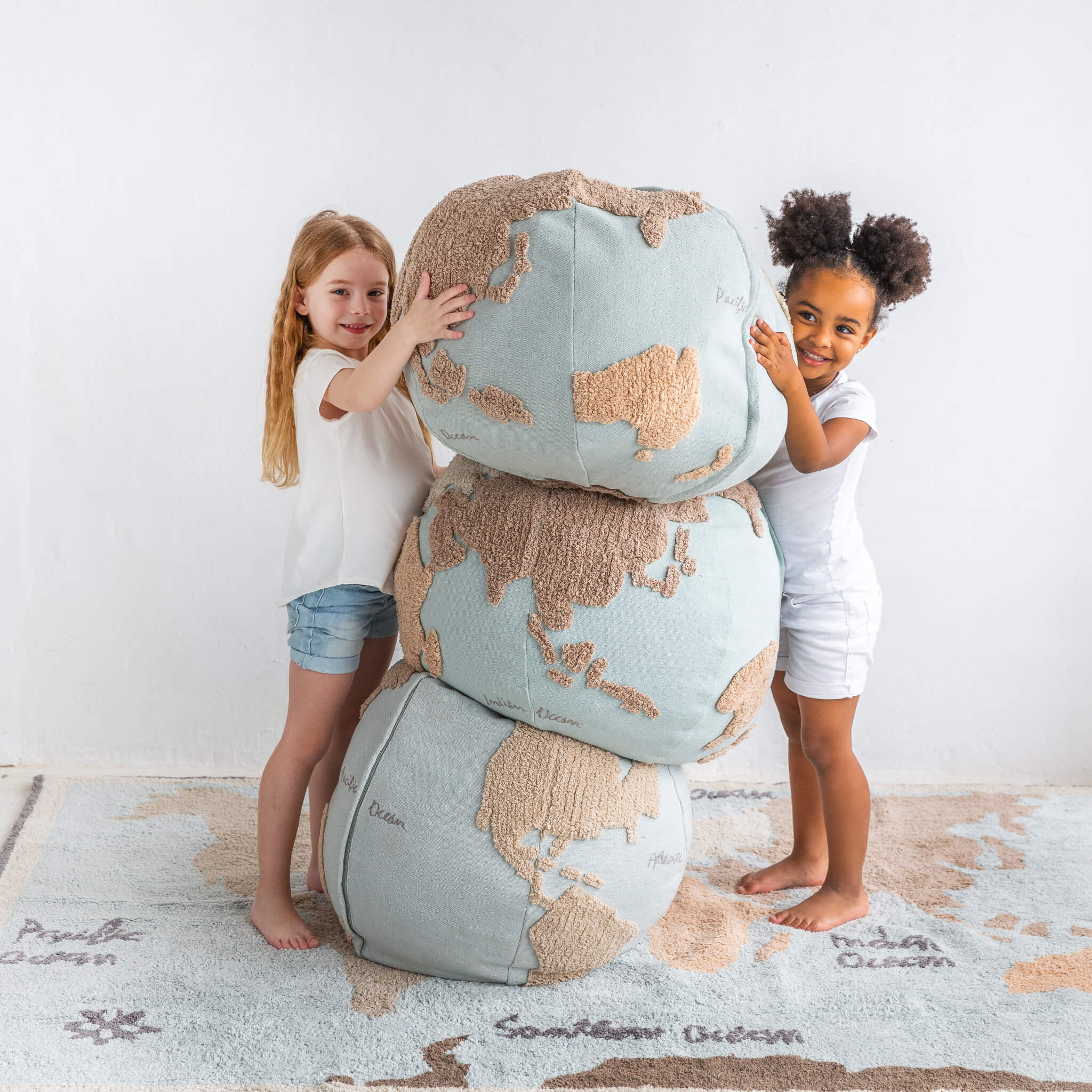 World Map Pouffe