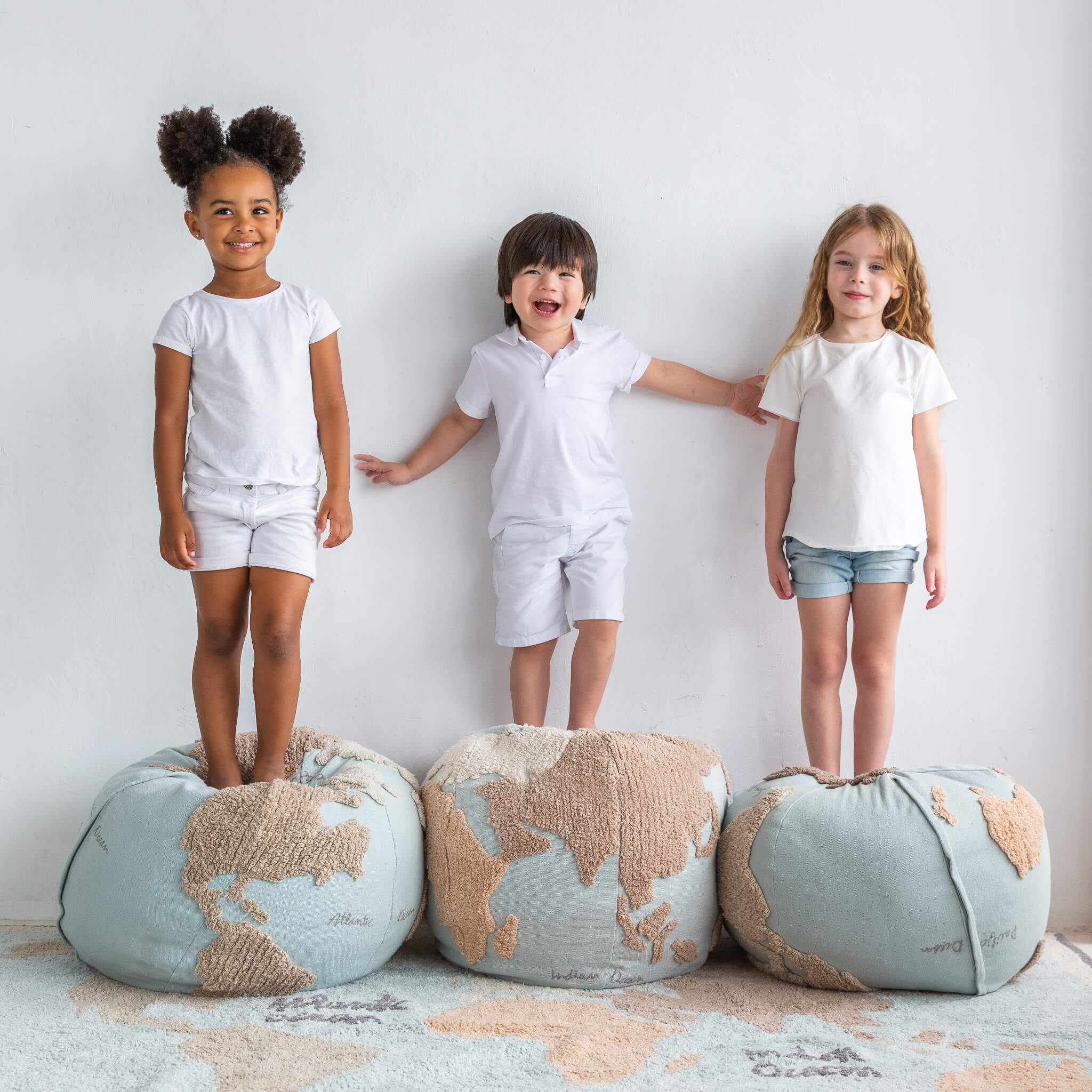 World Map Pouffe