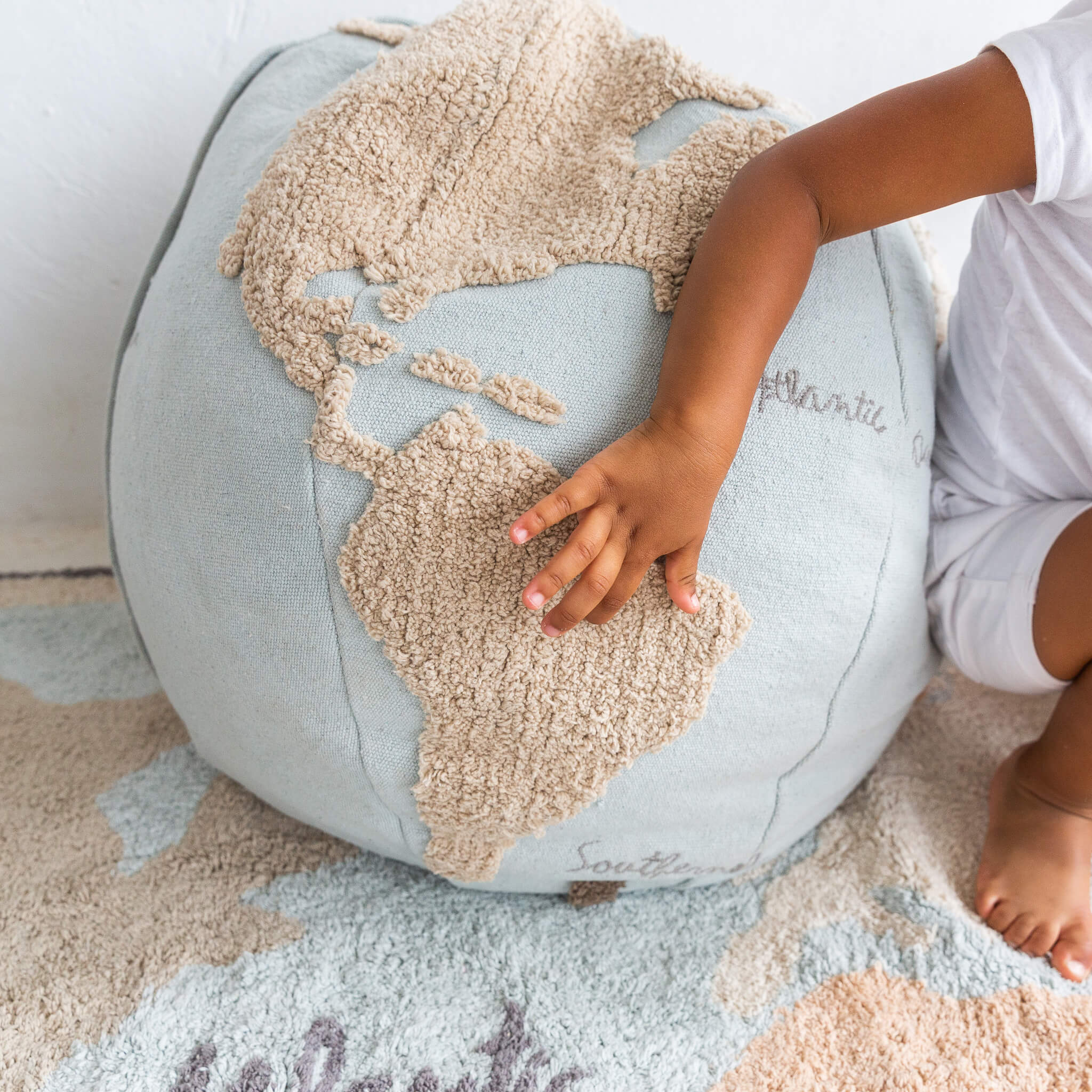 World Map Pouffe