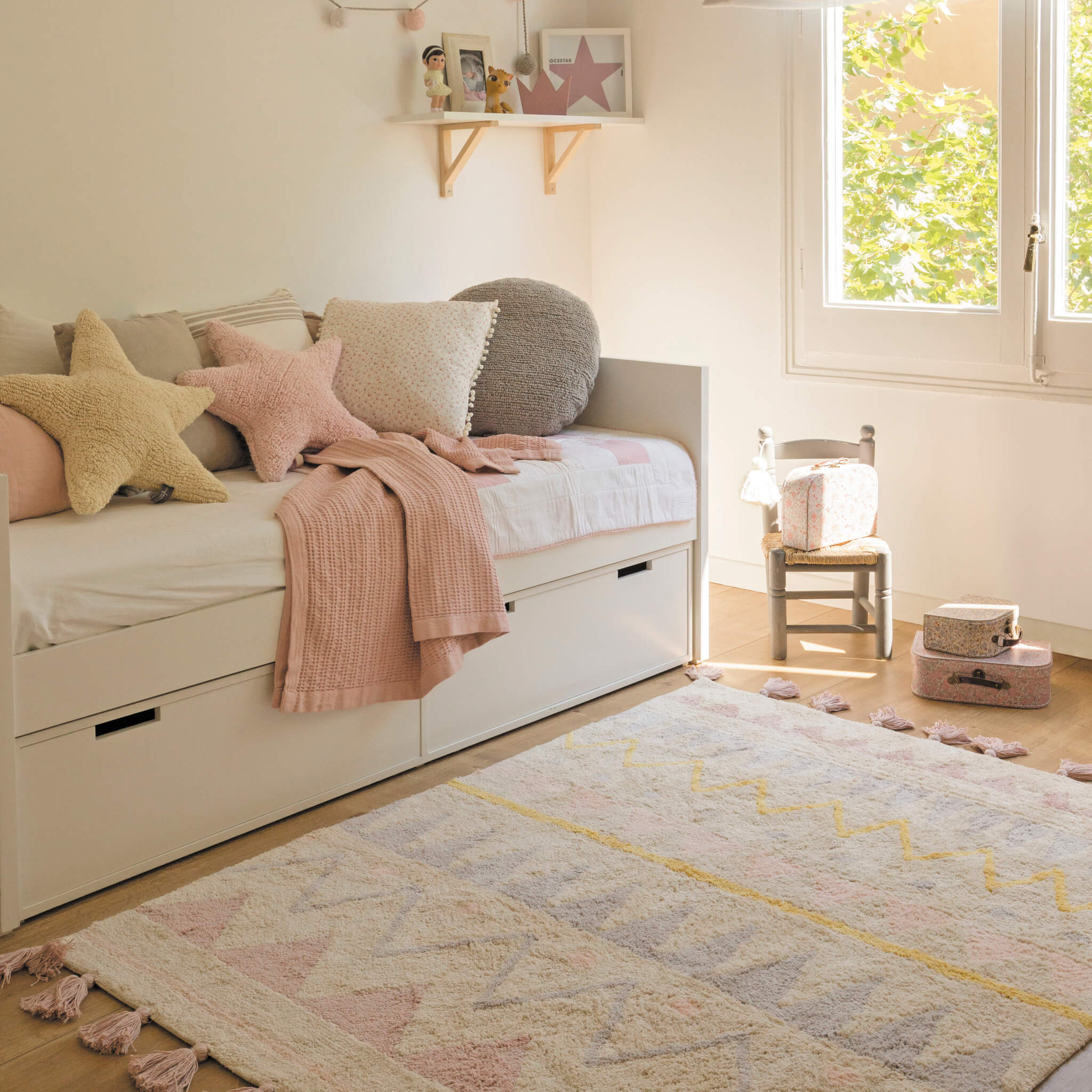 Azteca Washable Rug - Vintage Nude