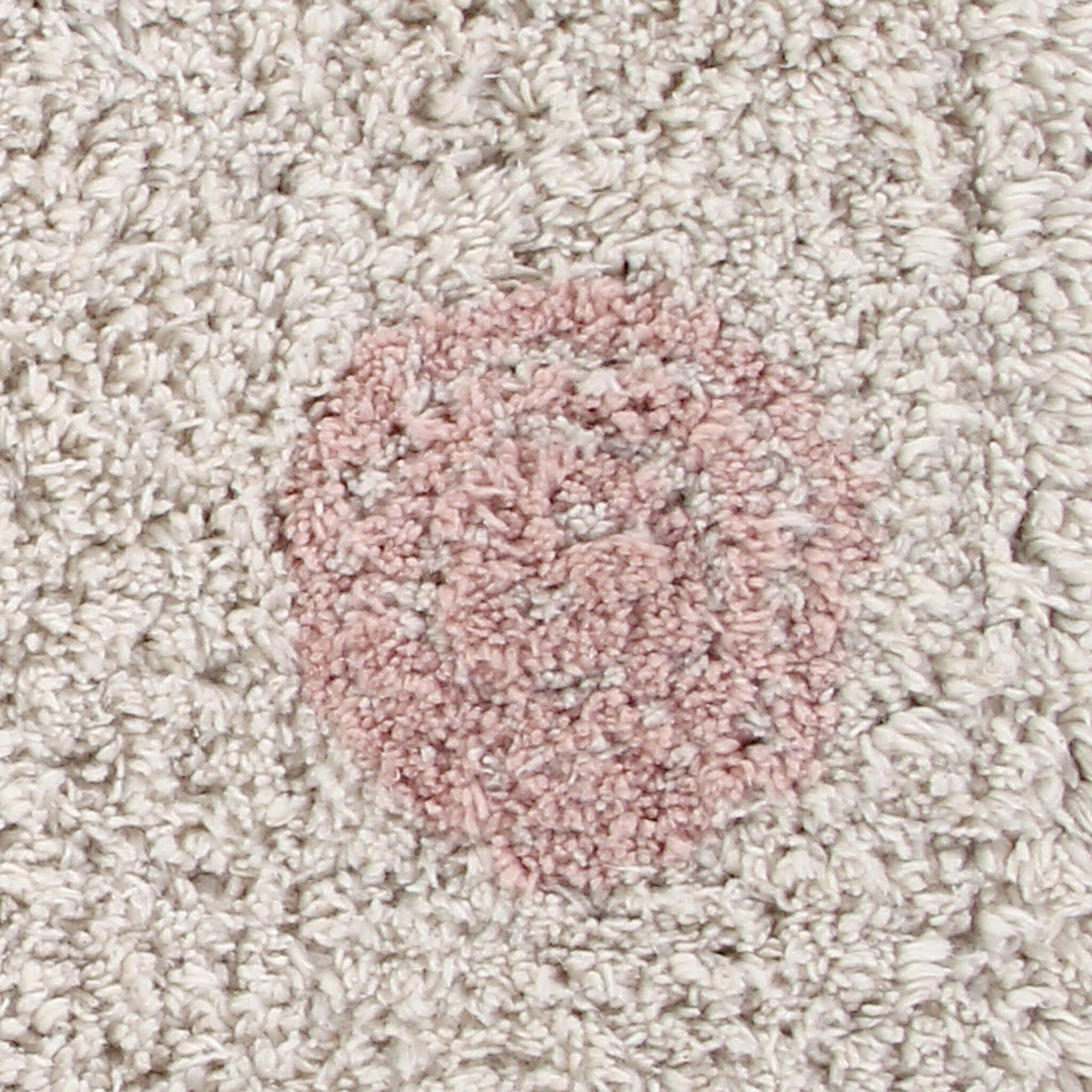 Hippy Dots Washable Rug - Nude Pink