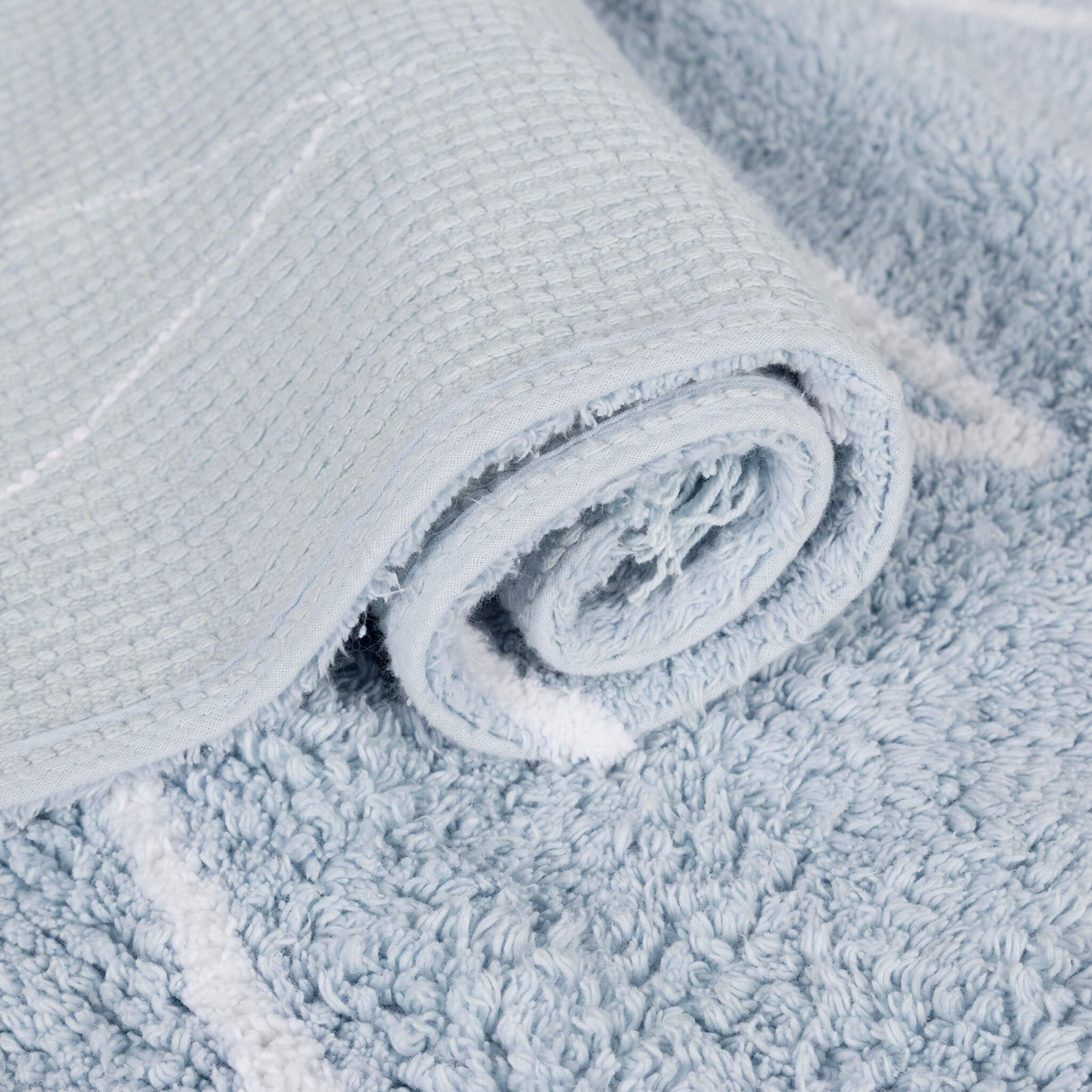 Hippy Washable Rug - Soft Blue