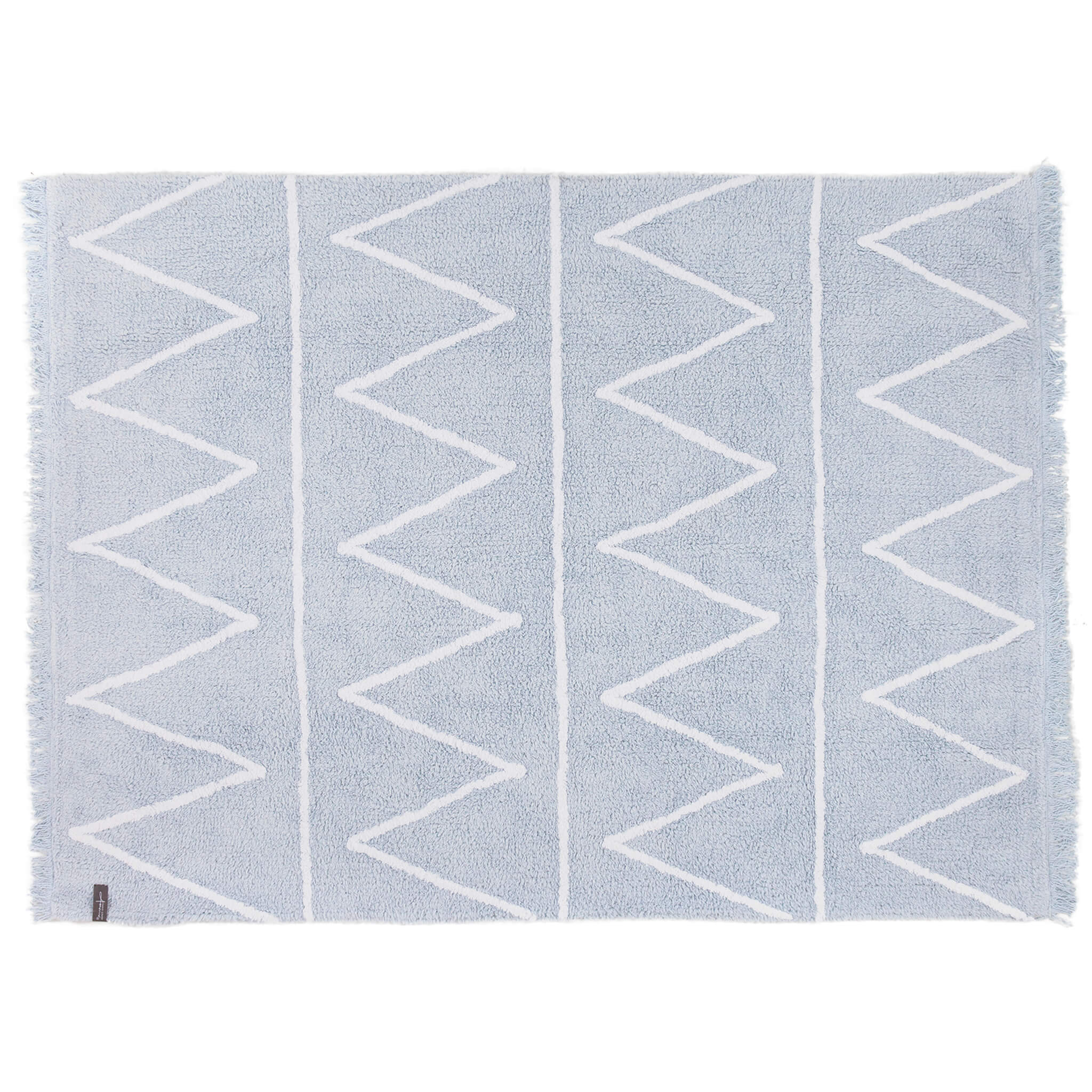 Hippy Washable Rug - Soft Blue