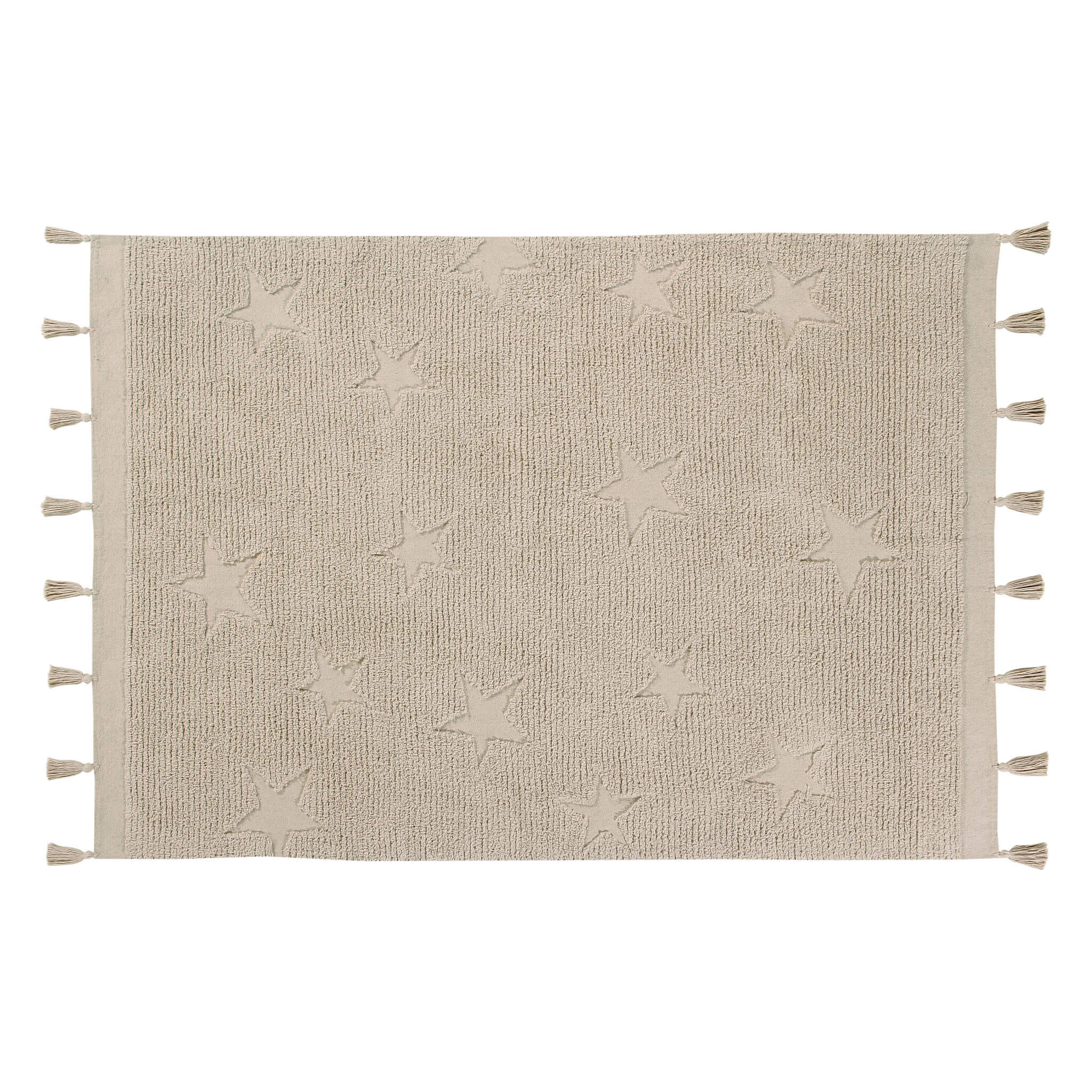 Hippy Stars Washable Rug - Natural
