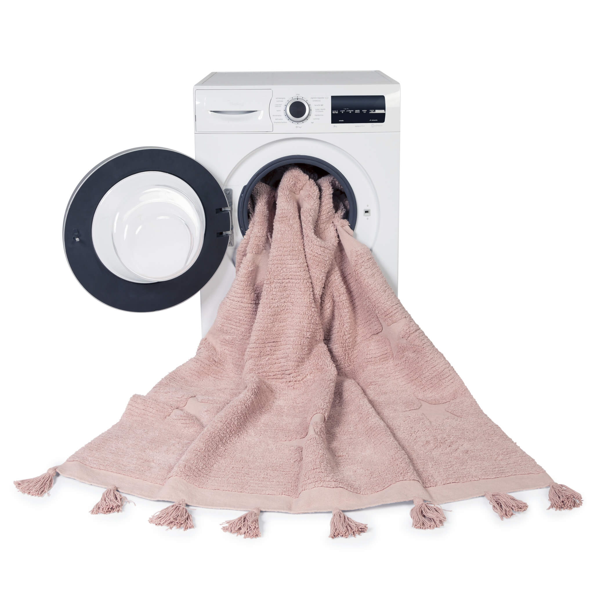 Hippy Stars Washable Rug - Vintage Nude