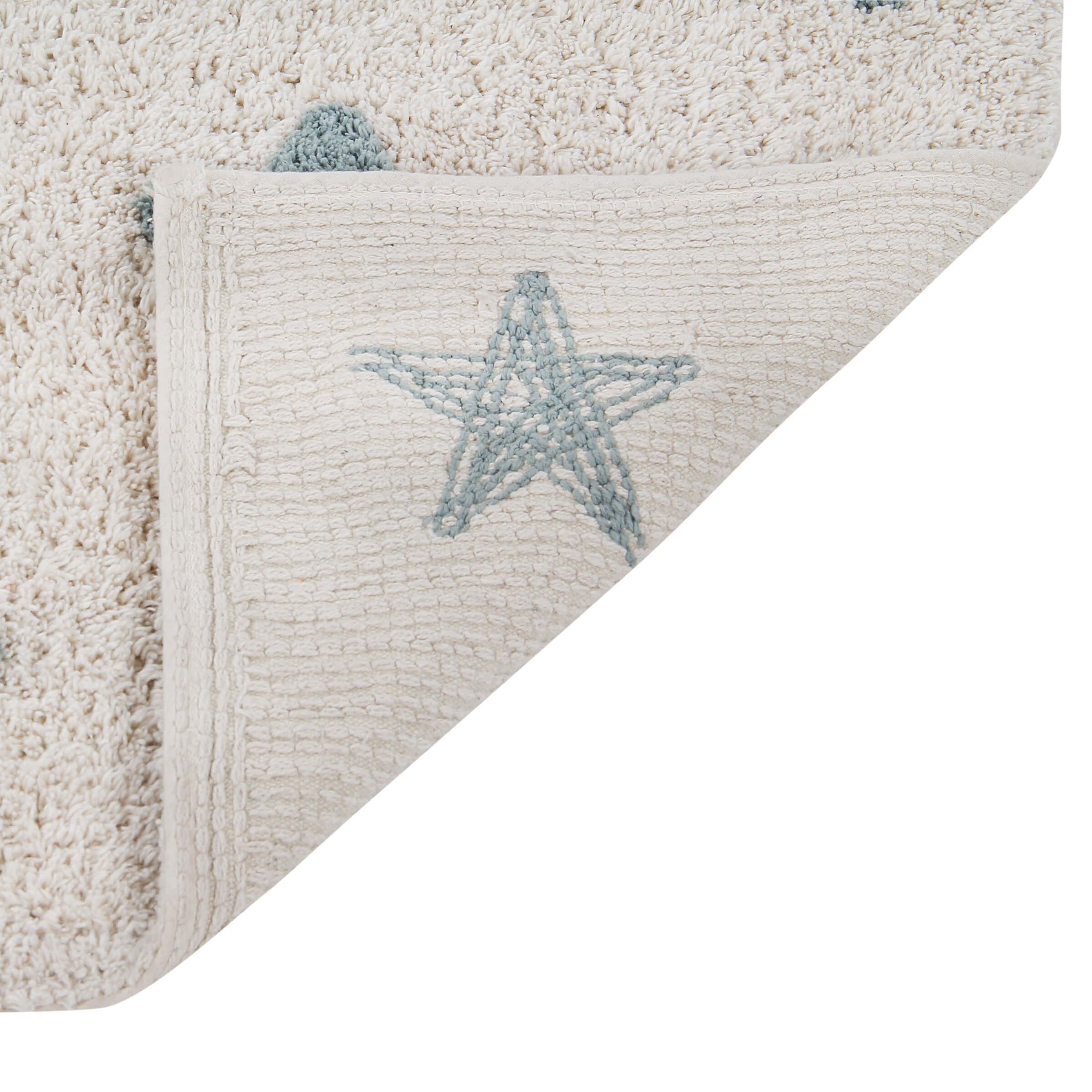 Stars Washable Rug - Vintage Blue