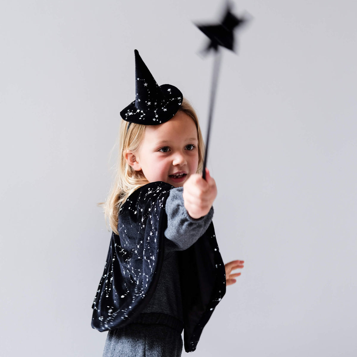Mimi & Lula Velvet Witches Cape Black