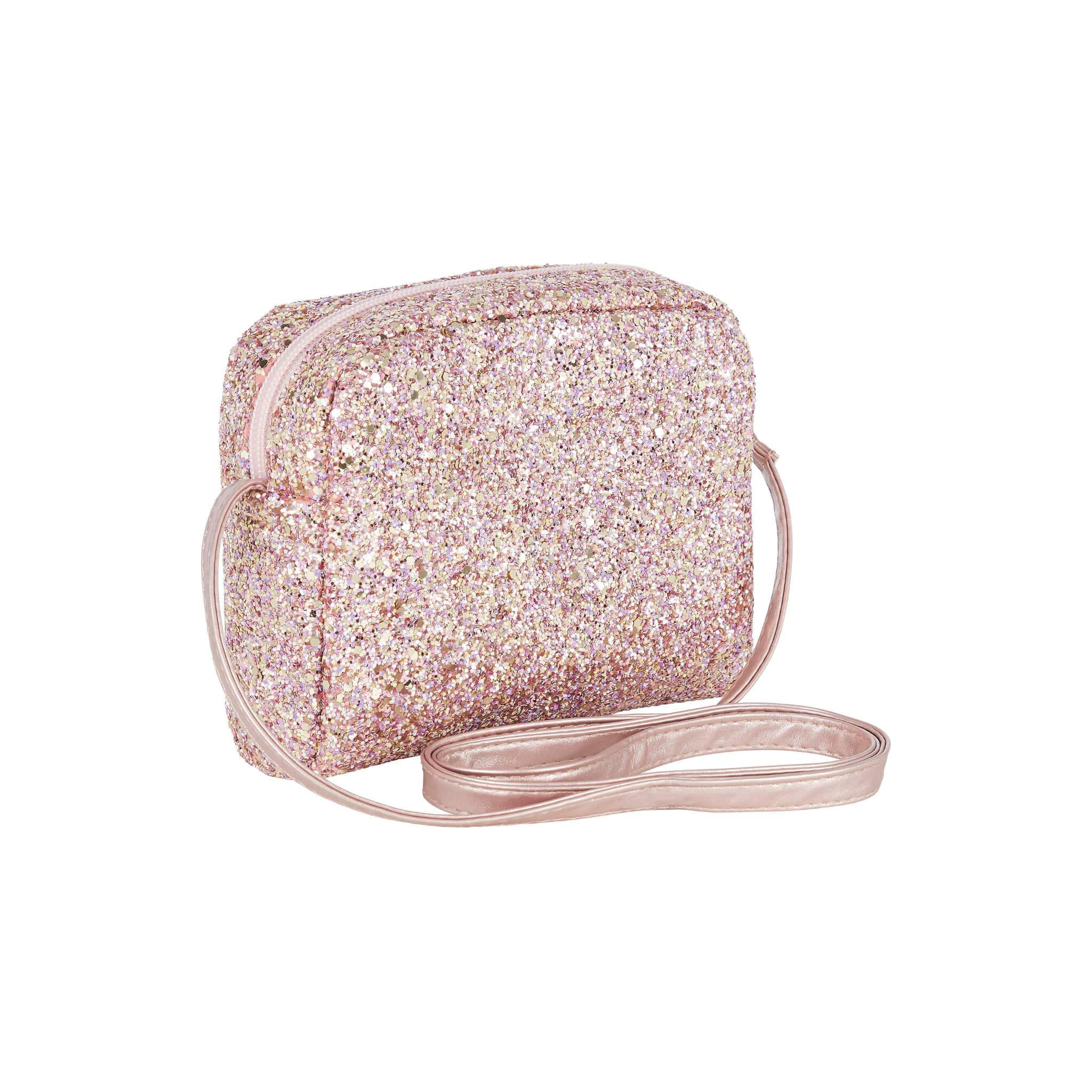 Mimi Glitter Cross Body Bag - Rose