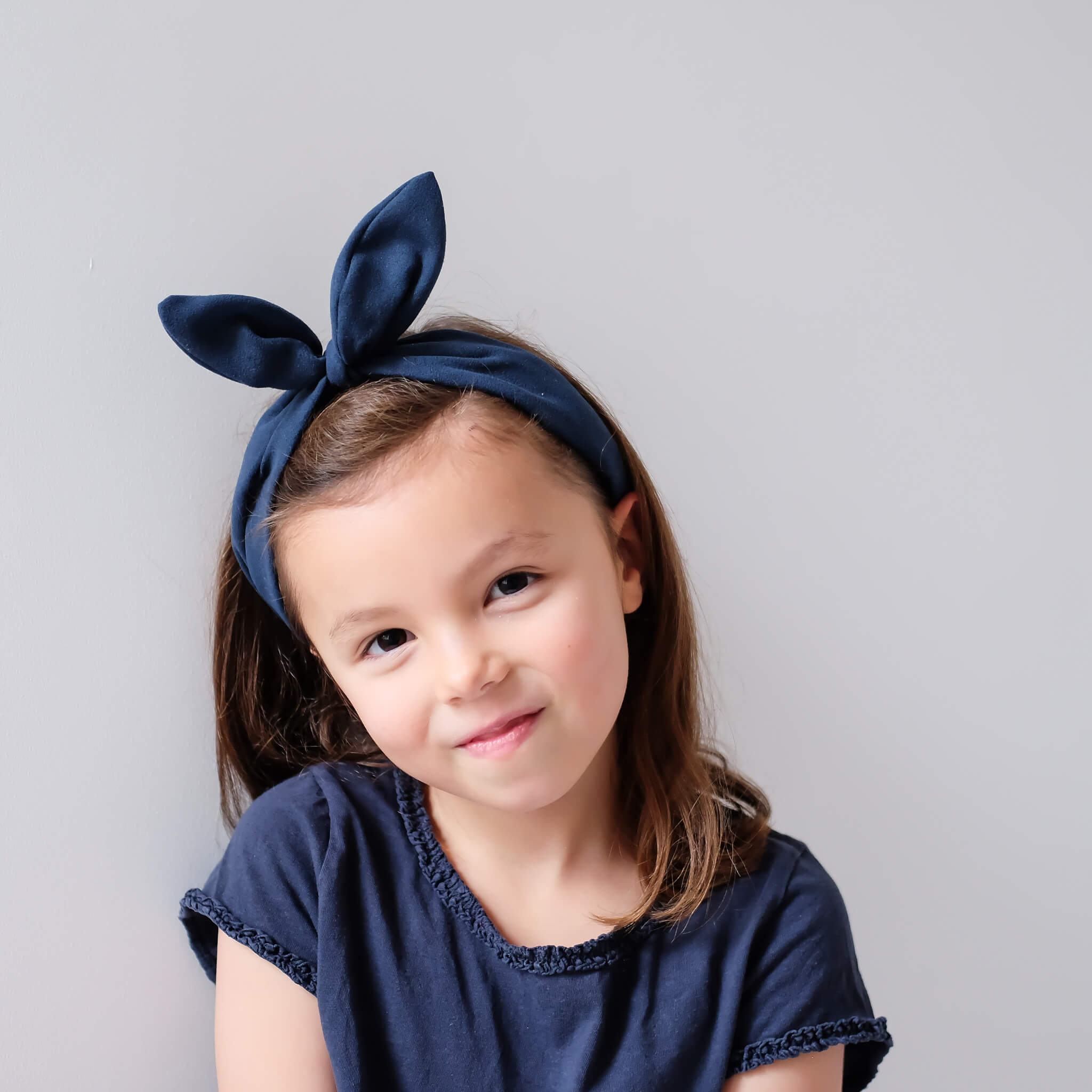 Navy Bow Hairband
