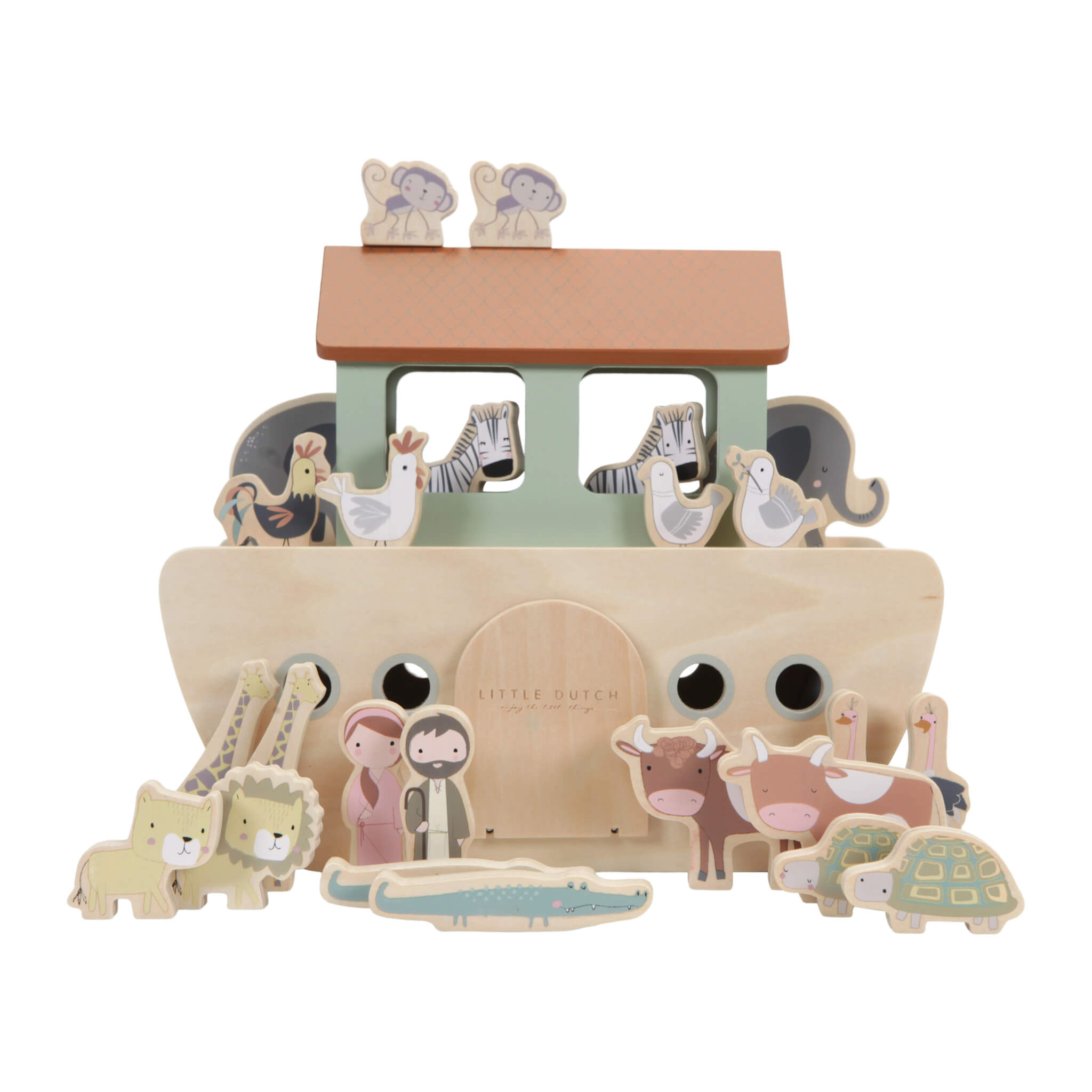 Wooden Noahs Ark Playset Toy