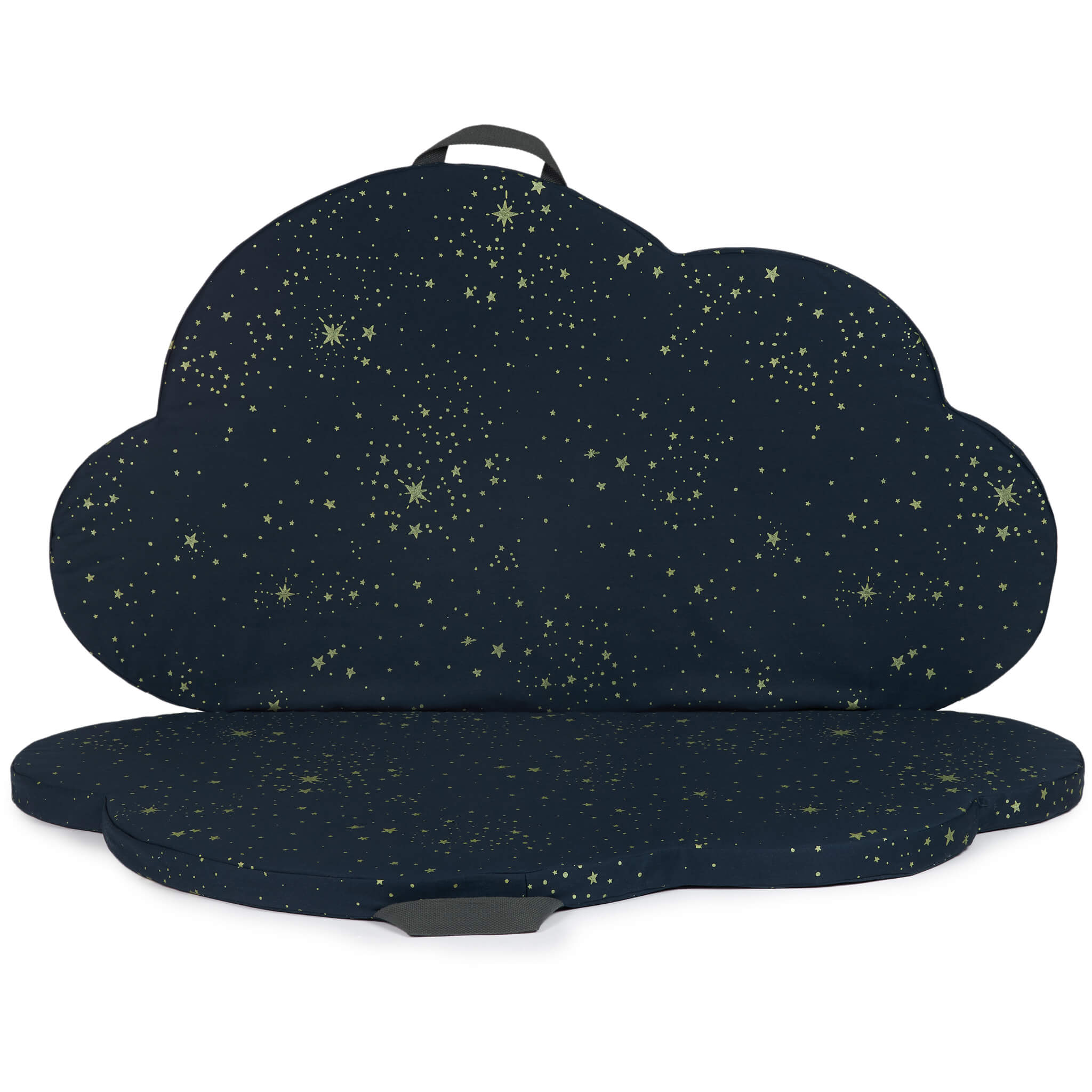 Nobodinoz Cloud Foldable Eco Floor Mat - Gold Stella/ Night Blue