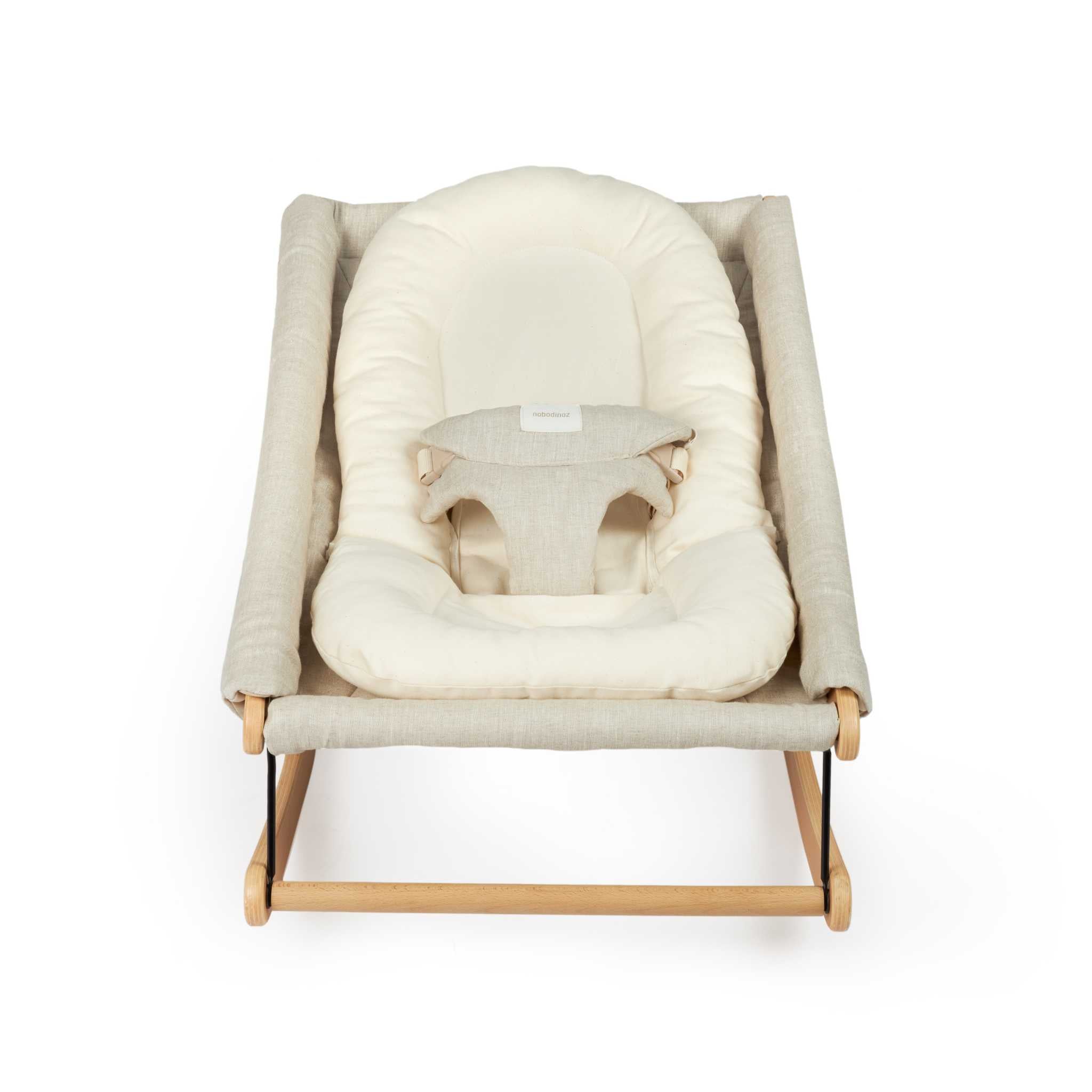 Nobodinoz Growing Green Baby Bouncer Twill Newborn Cushion Insert