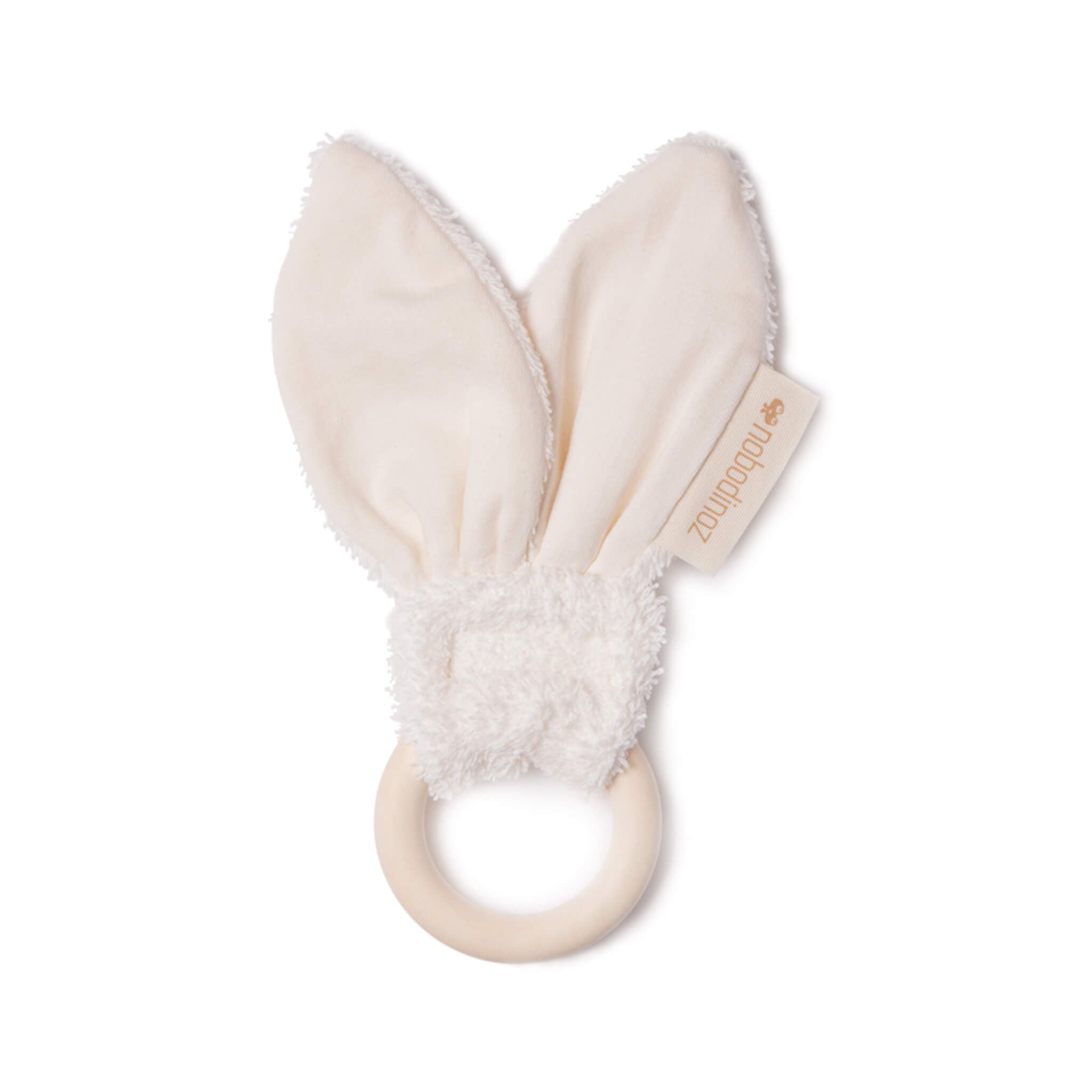 Nobodinoz Bunny Teething Ring in Natural