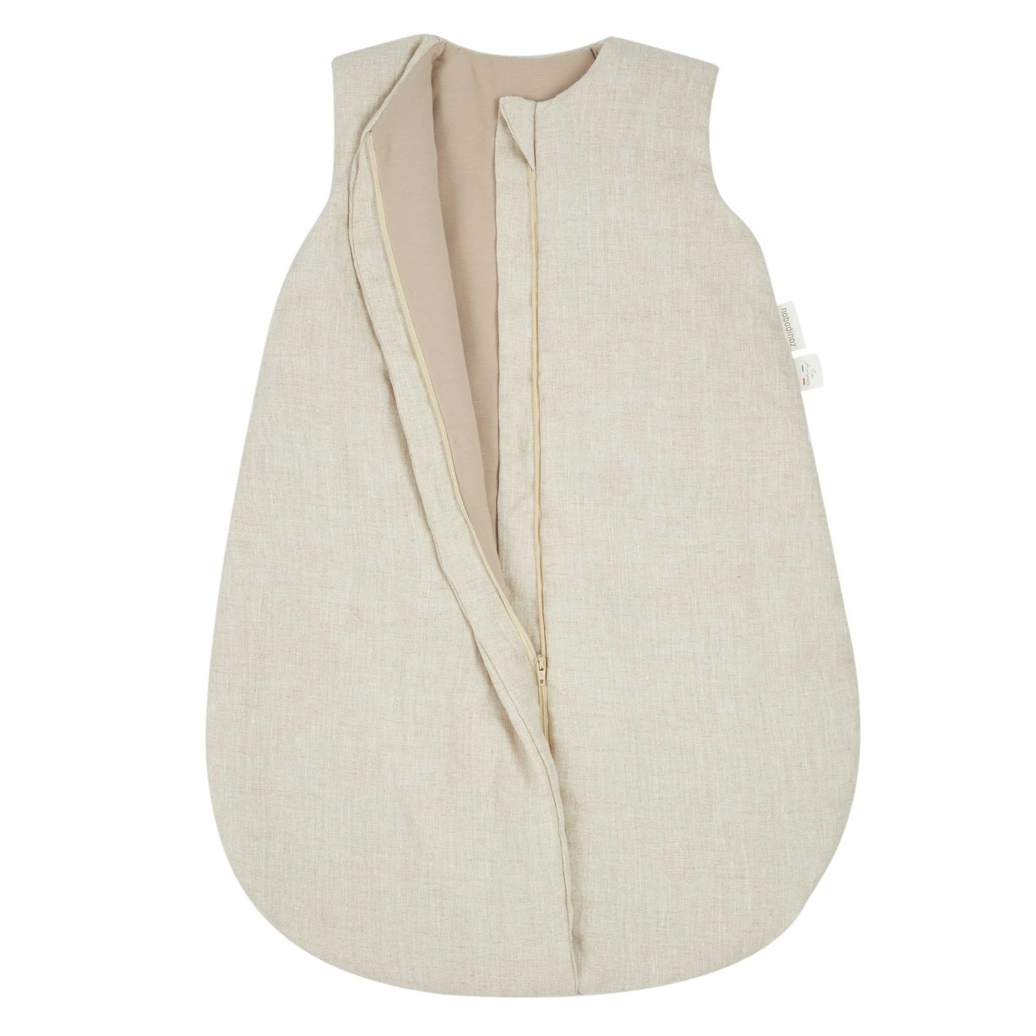Nobodinoz Lin Francais Linen in Greige Sleeping Bag