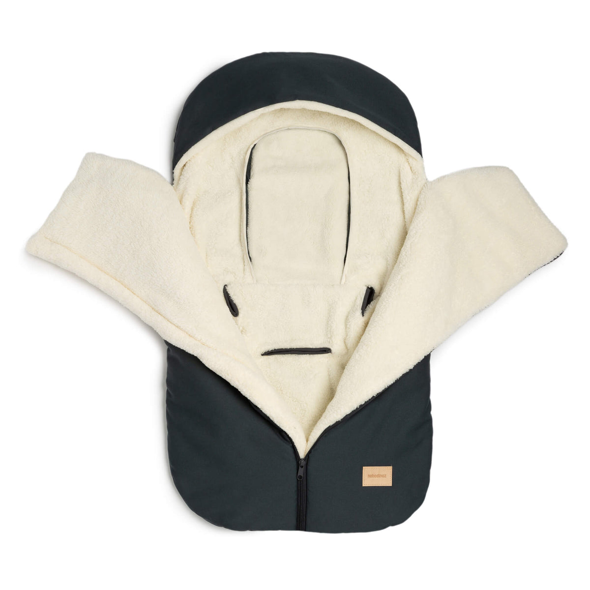 Nobodinoz Baby On the Go Waterproof Footmuff Carbon Blue