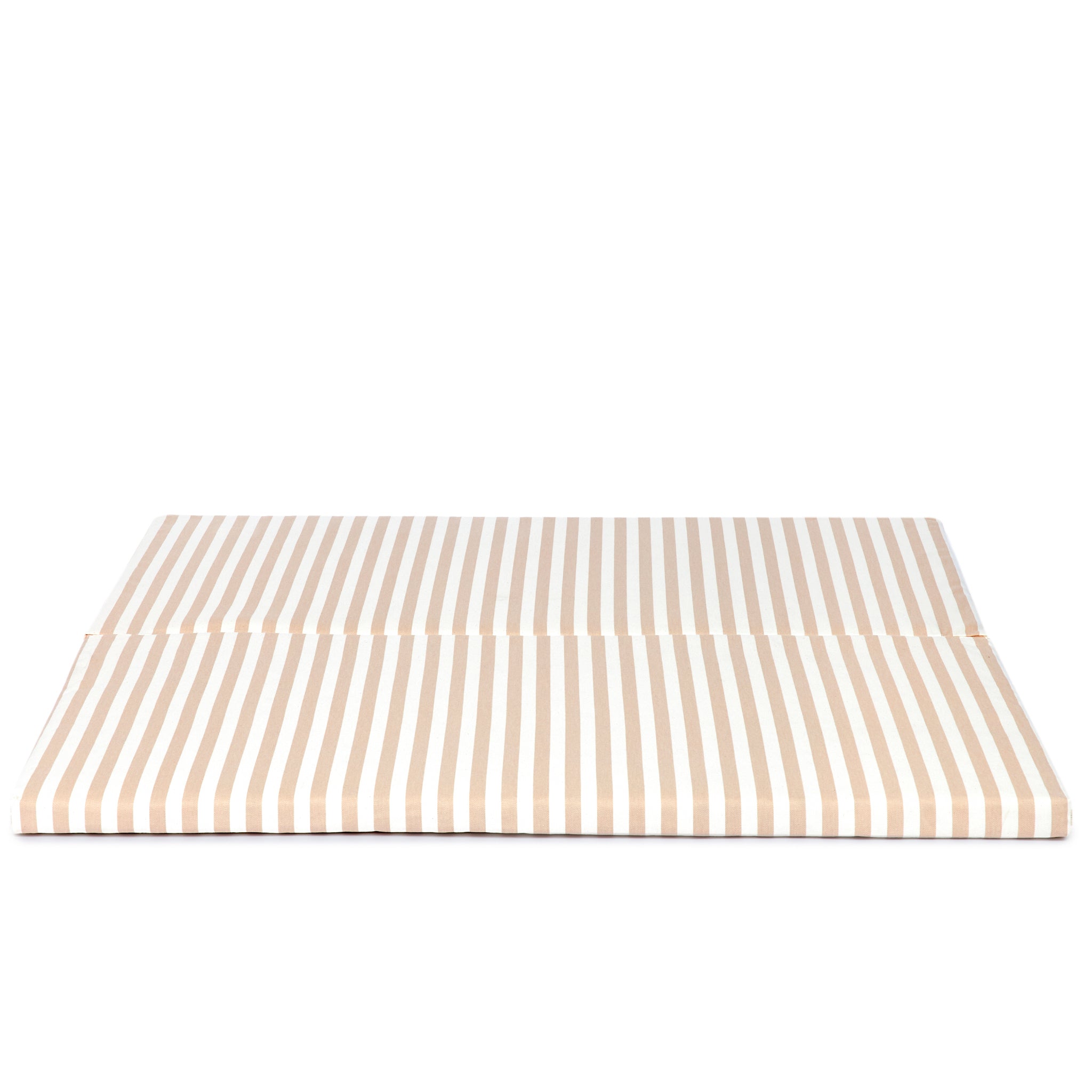 Nobodinoz Bebop Foldable Mattress in Taupe Stripes Flat