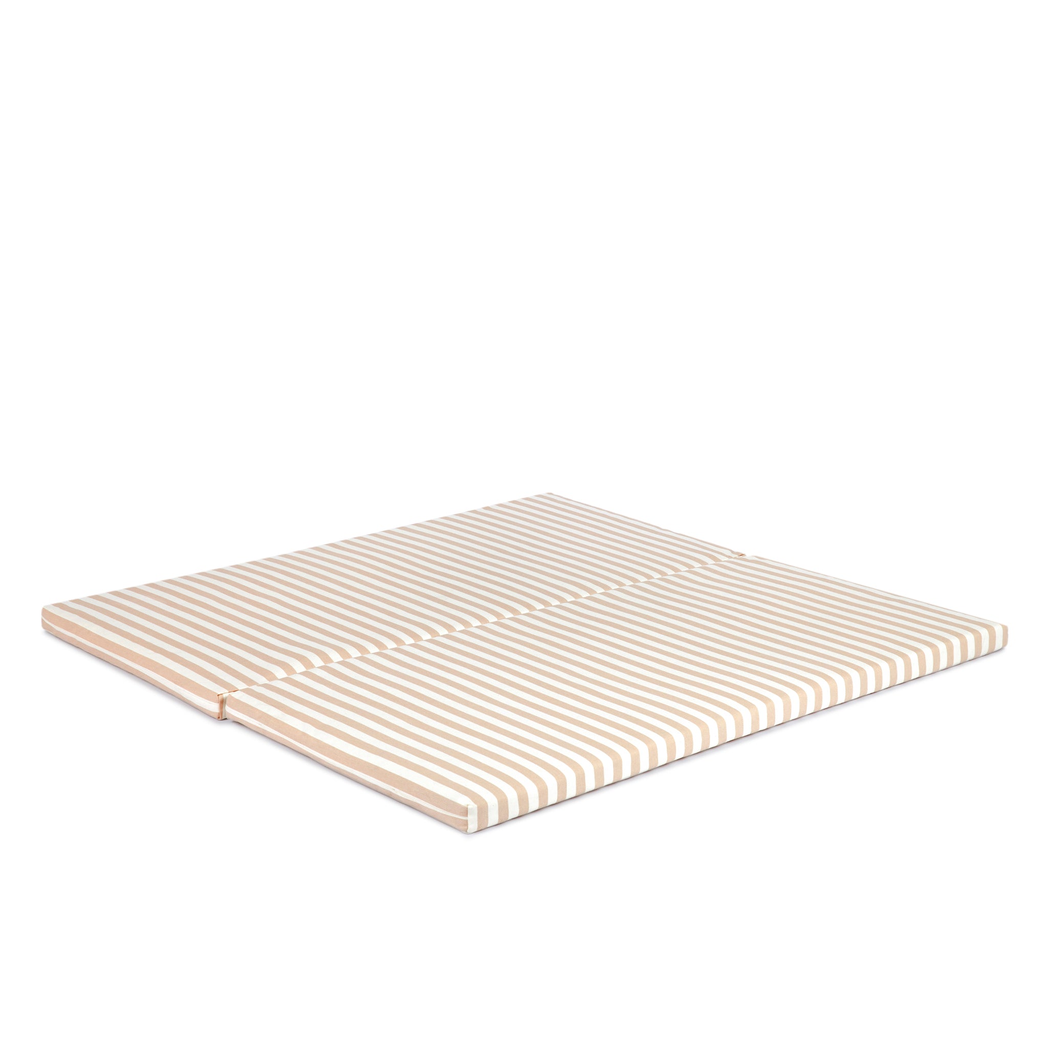 Nobodinoz Bebop Foldable Mattress in Taupe Stripes Flat