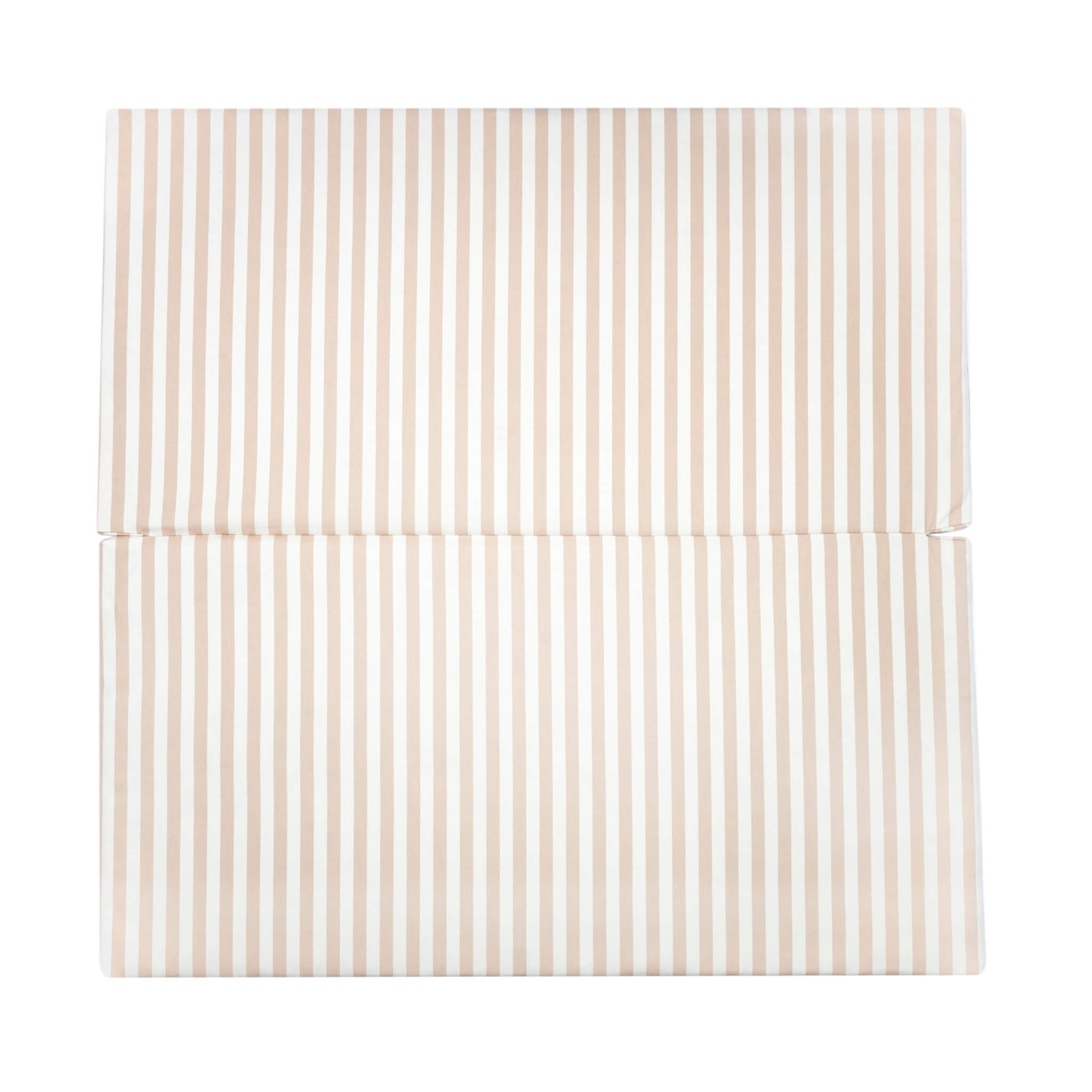 Nobodinoz Bebop Foldable Mattress in Taupe Stripes Open