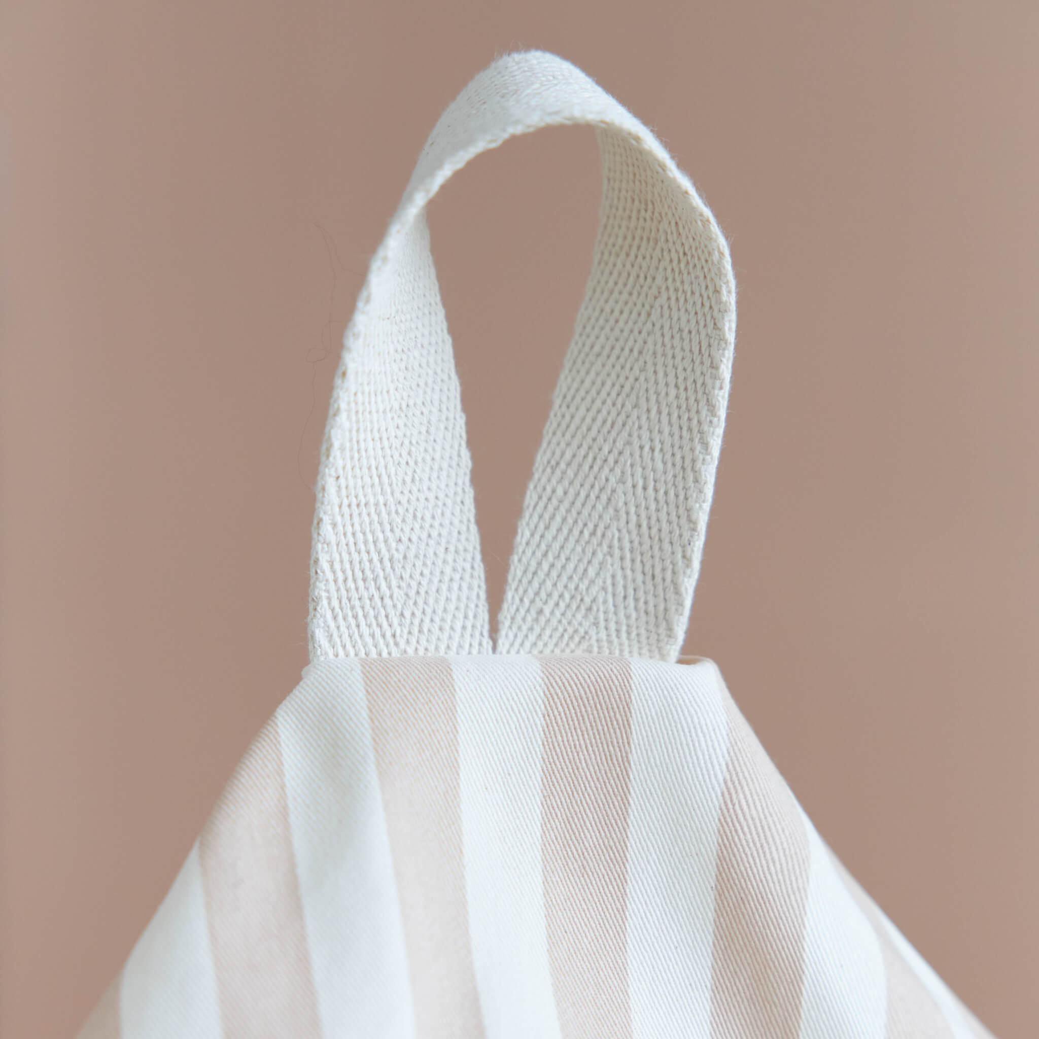 Nobodinoz Essaouira Bean Bag in Taupe Stripes Details