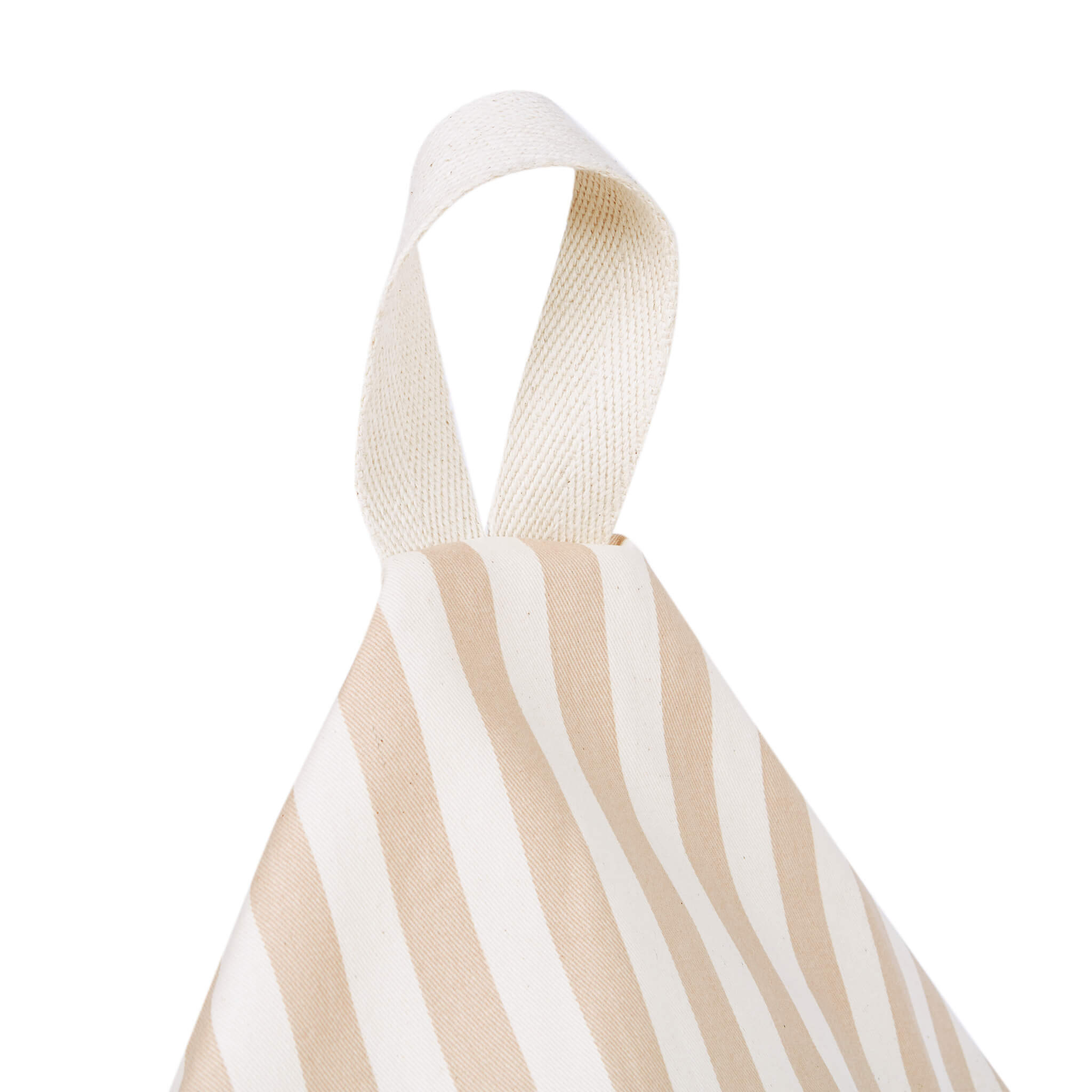 Nobodinoz Essaouira Bean Bag in Taupe Stripes Details