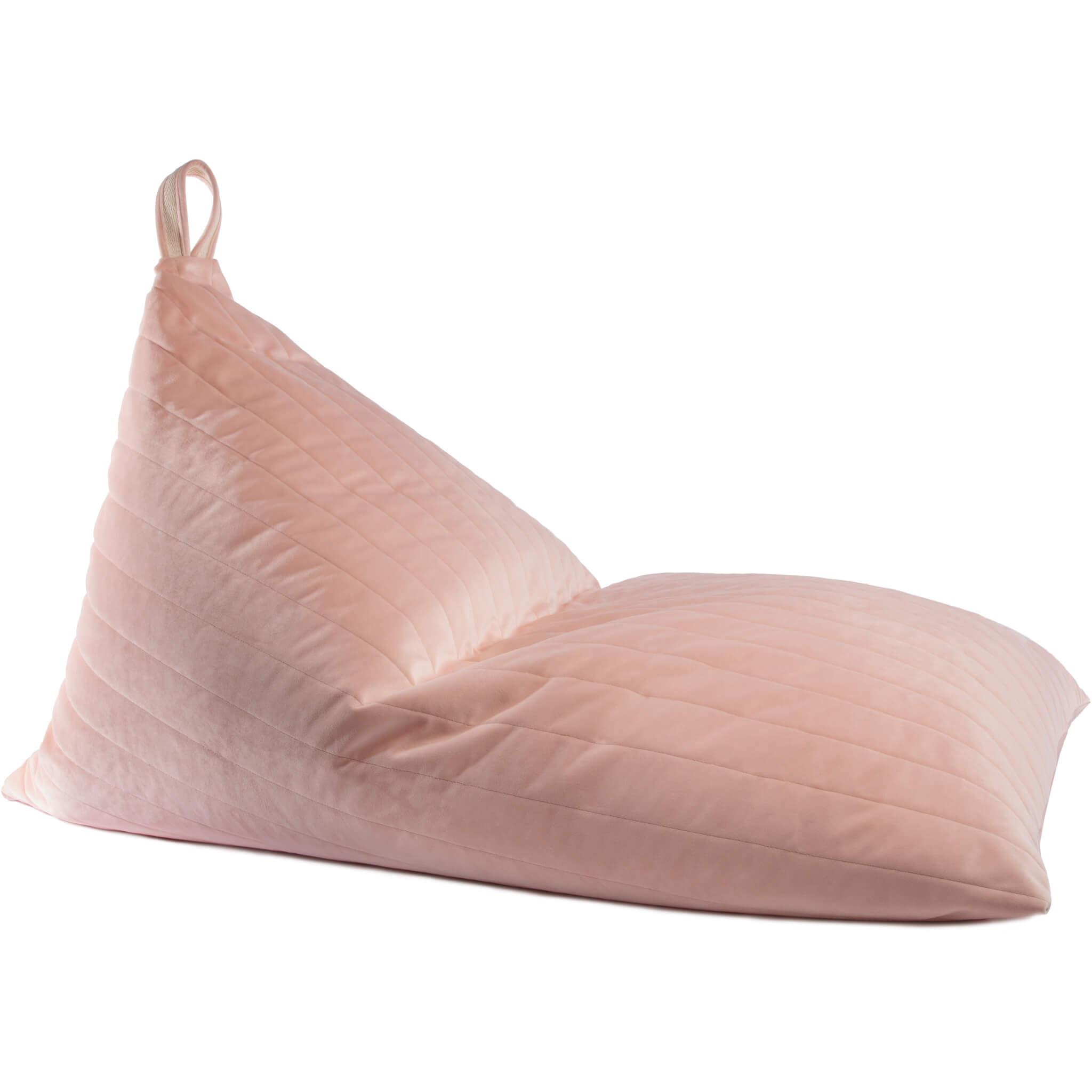 Nobodinoz Essaouira Velvet Bean Bag in Bloom Pink