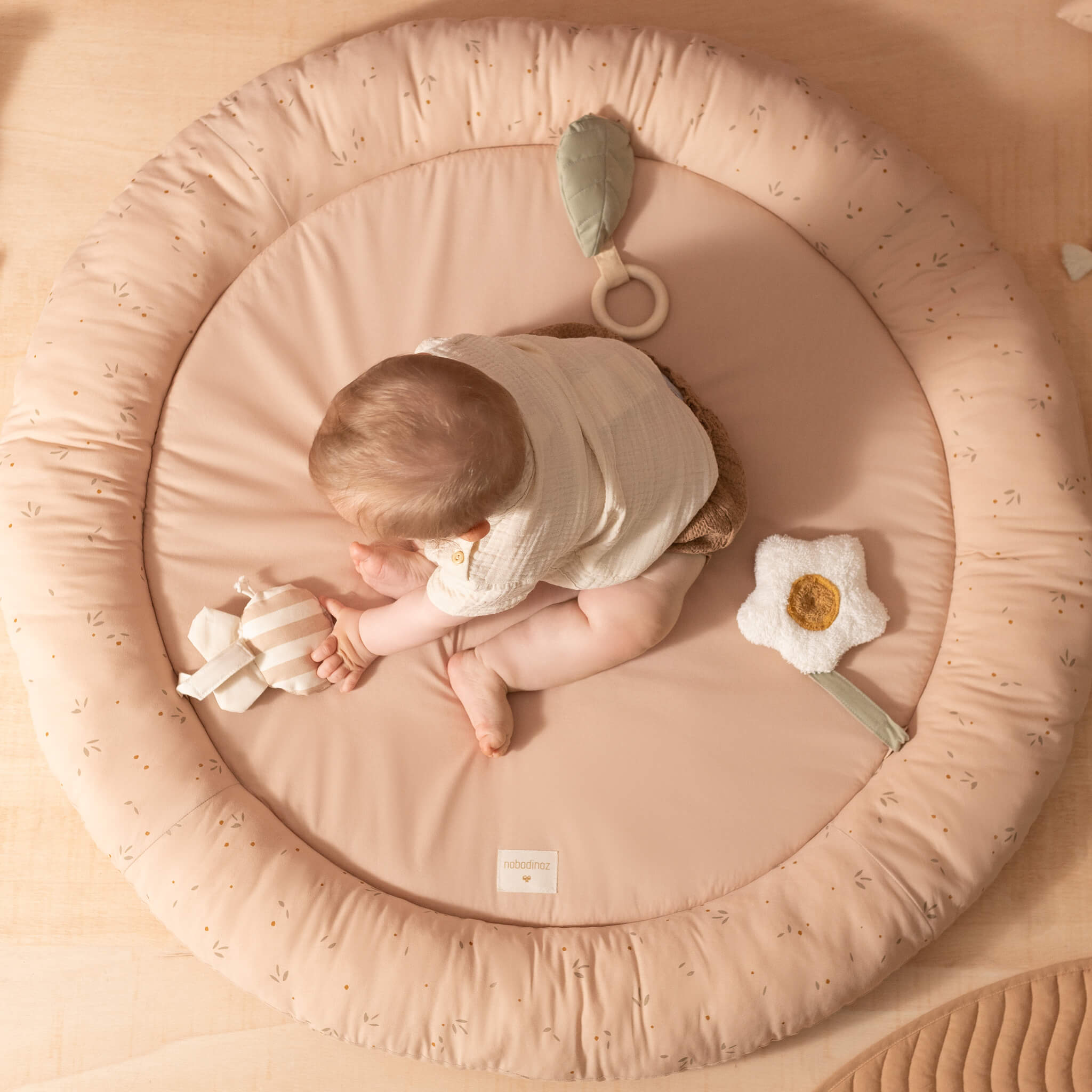 Nobodinoz Growing Green Baby Activity Nest in Garden