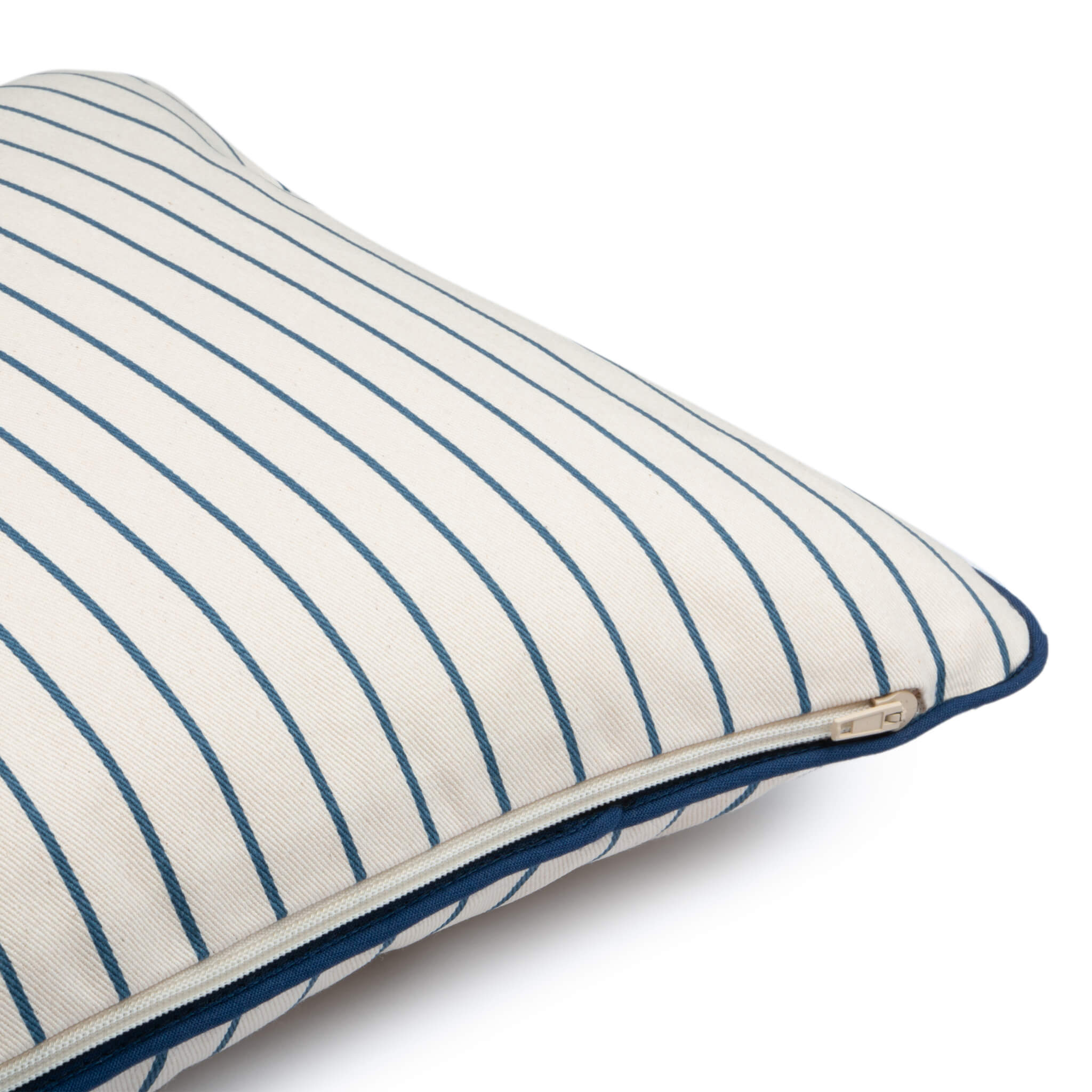 Nobodinoz Jazz Cushion in Blue Stripe Details