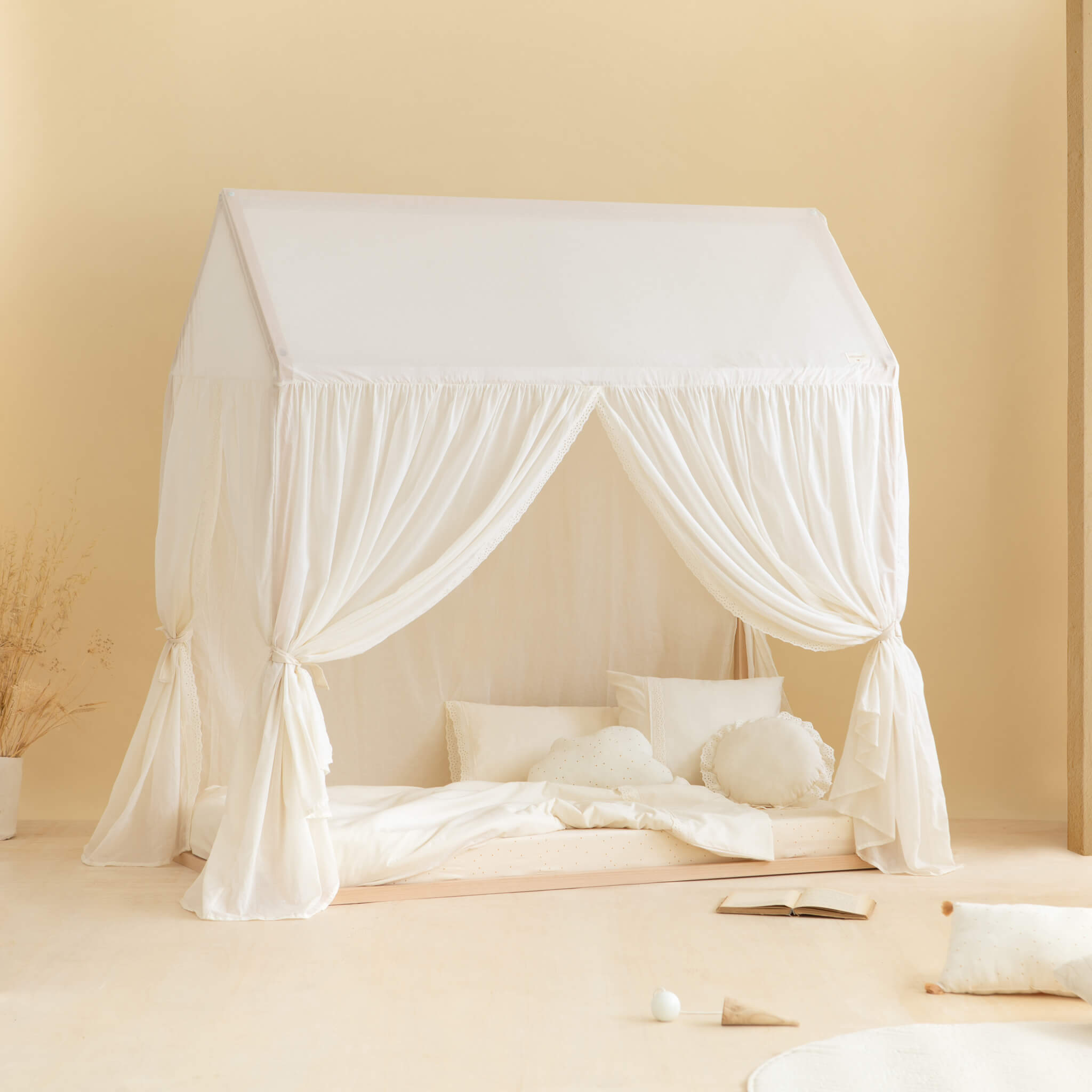 Nobodinoz Vera Eyelet Lace Children's Bed Home in Room